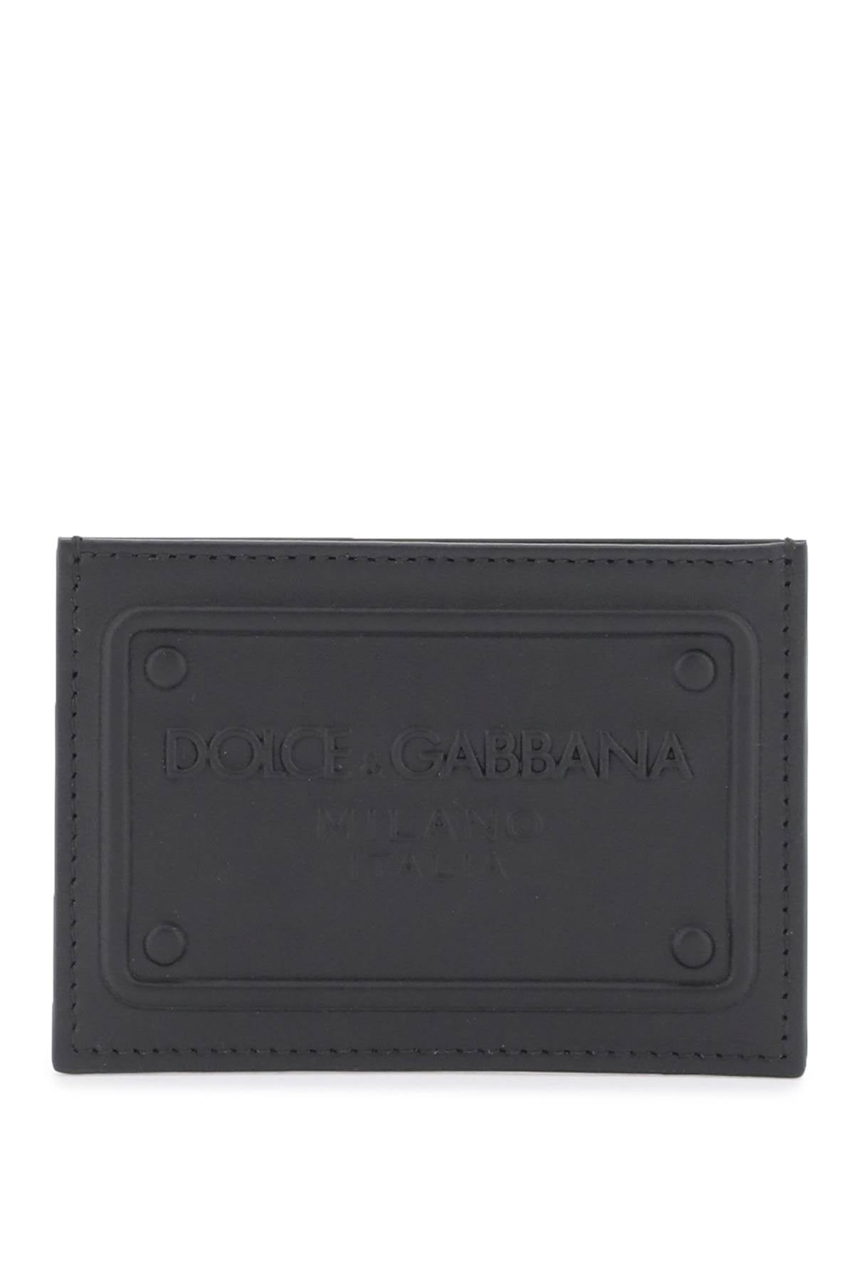 Dolce & Gabbana Embossed Logo Leather Cardholder