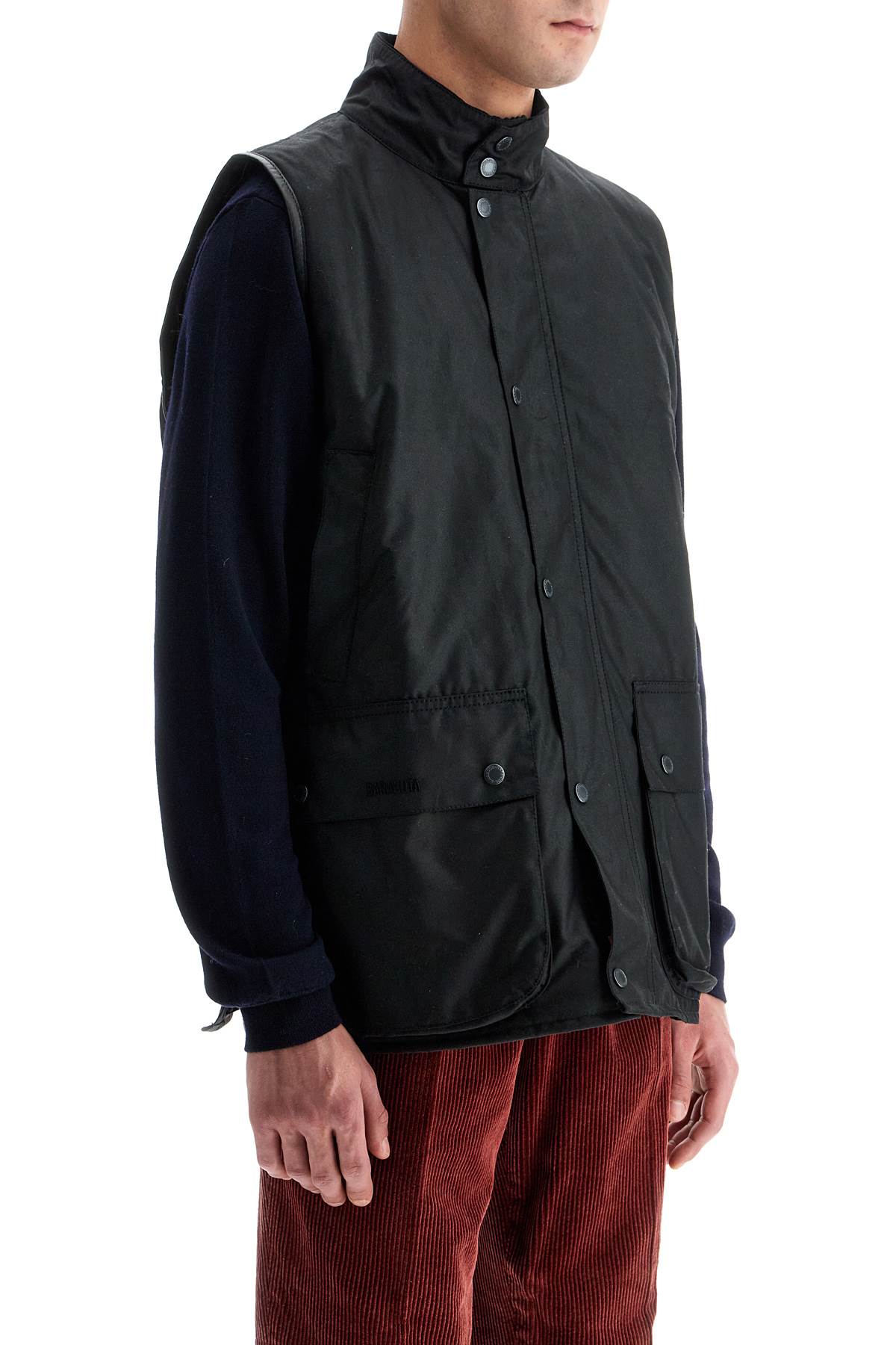 Barbour X Baracuta Waxed Cotton Vest For Men