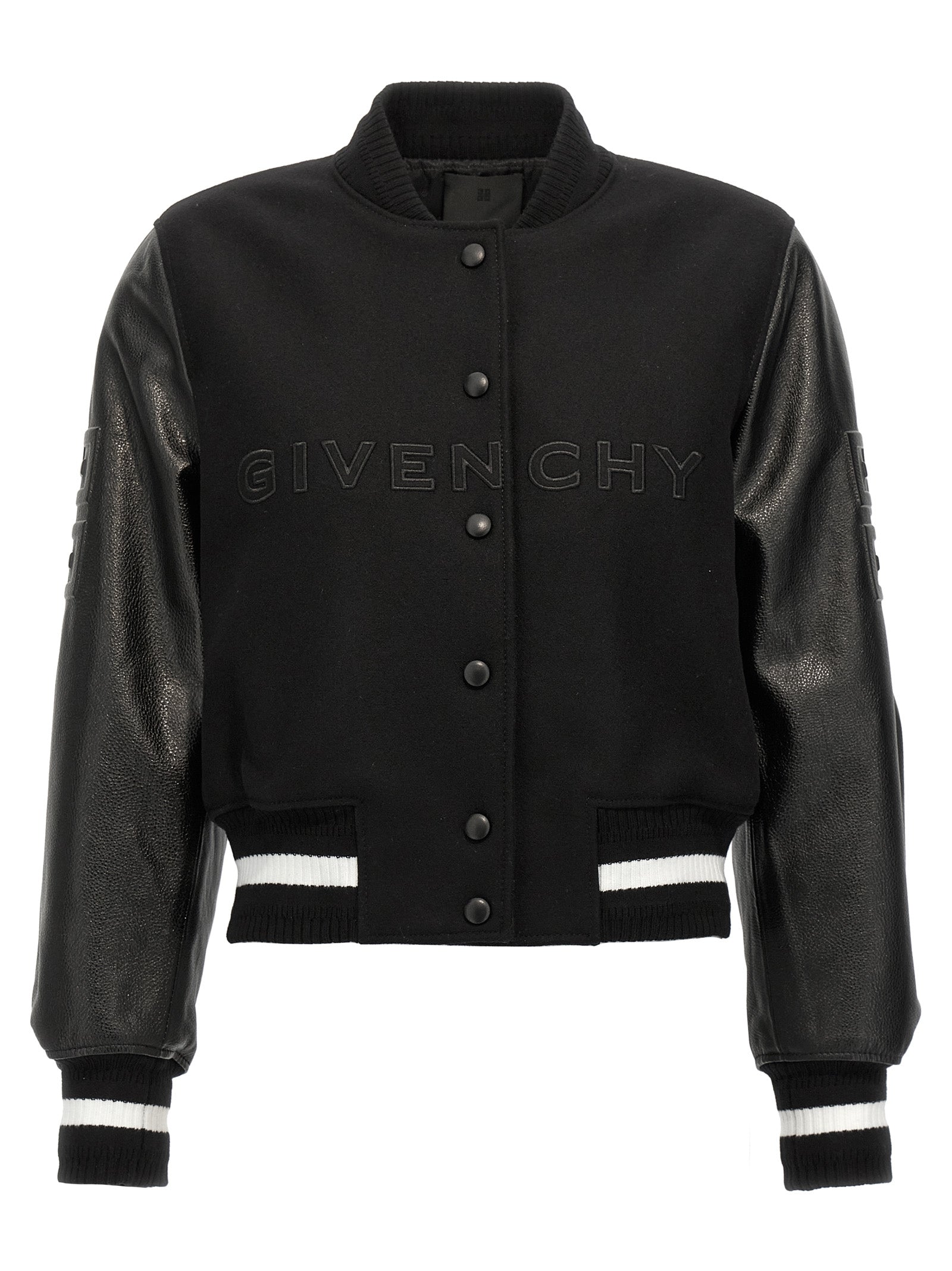 Givenchy Cropped Logo Bomber Jacket