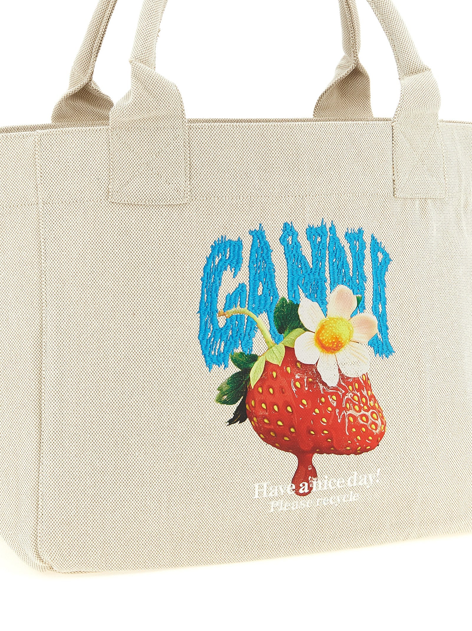 Ganni Medium 'Strawberry' Shopping Bag