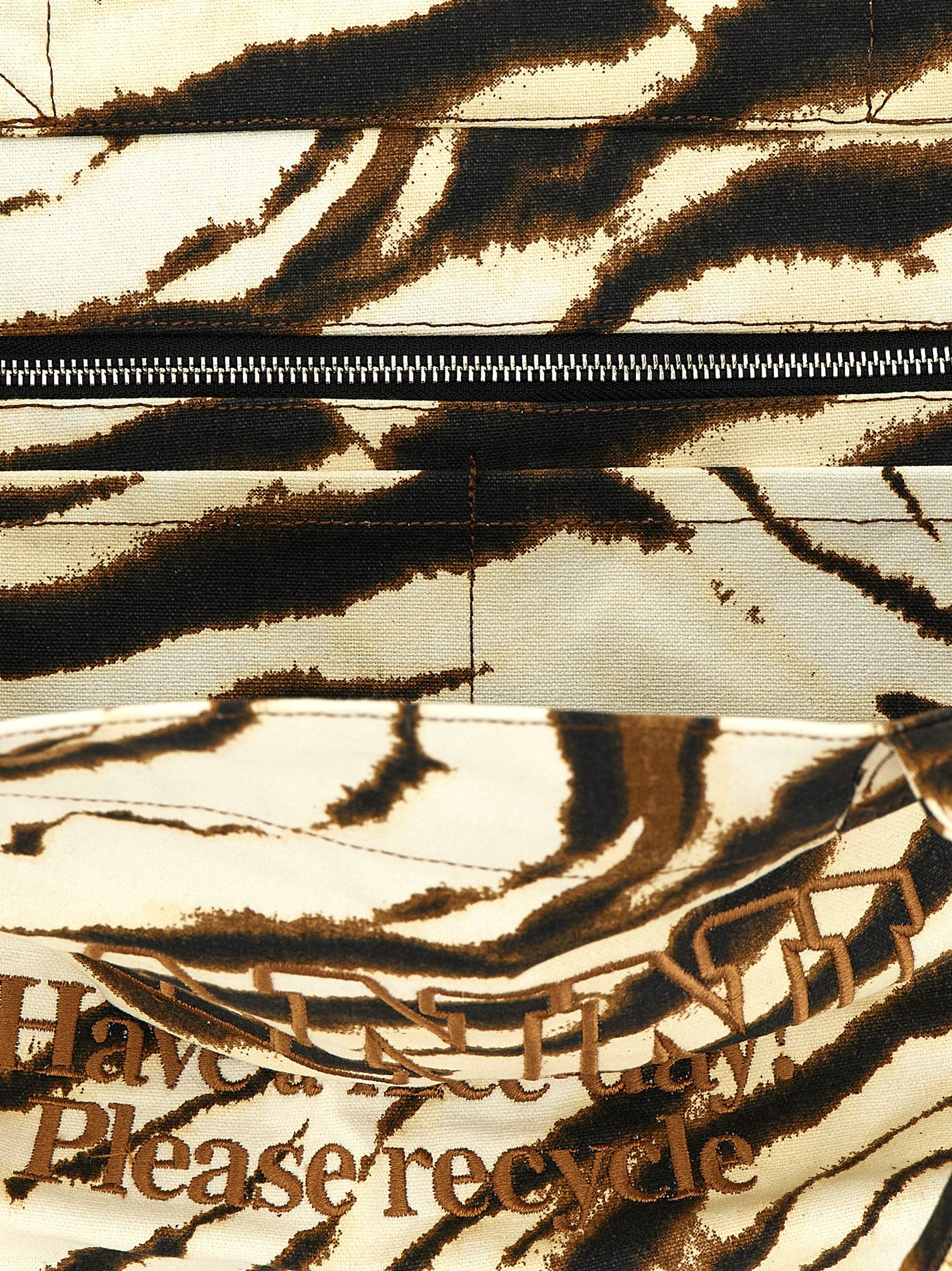 Ganni 'Xxl Zebra' Shopping Bag