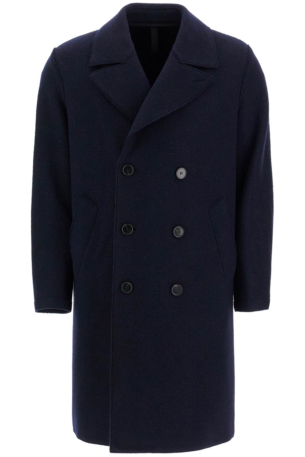 Harris Wharf London Double-Breasted Wool Coat In Boiled