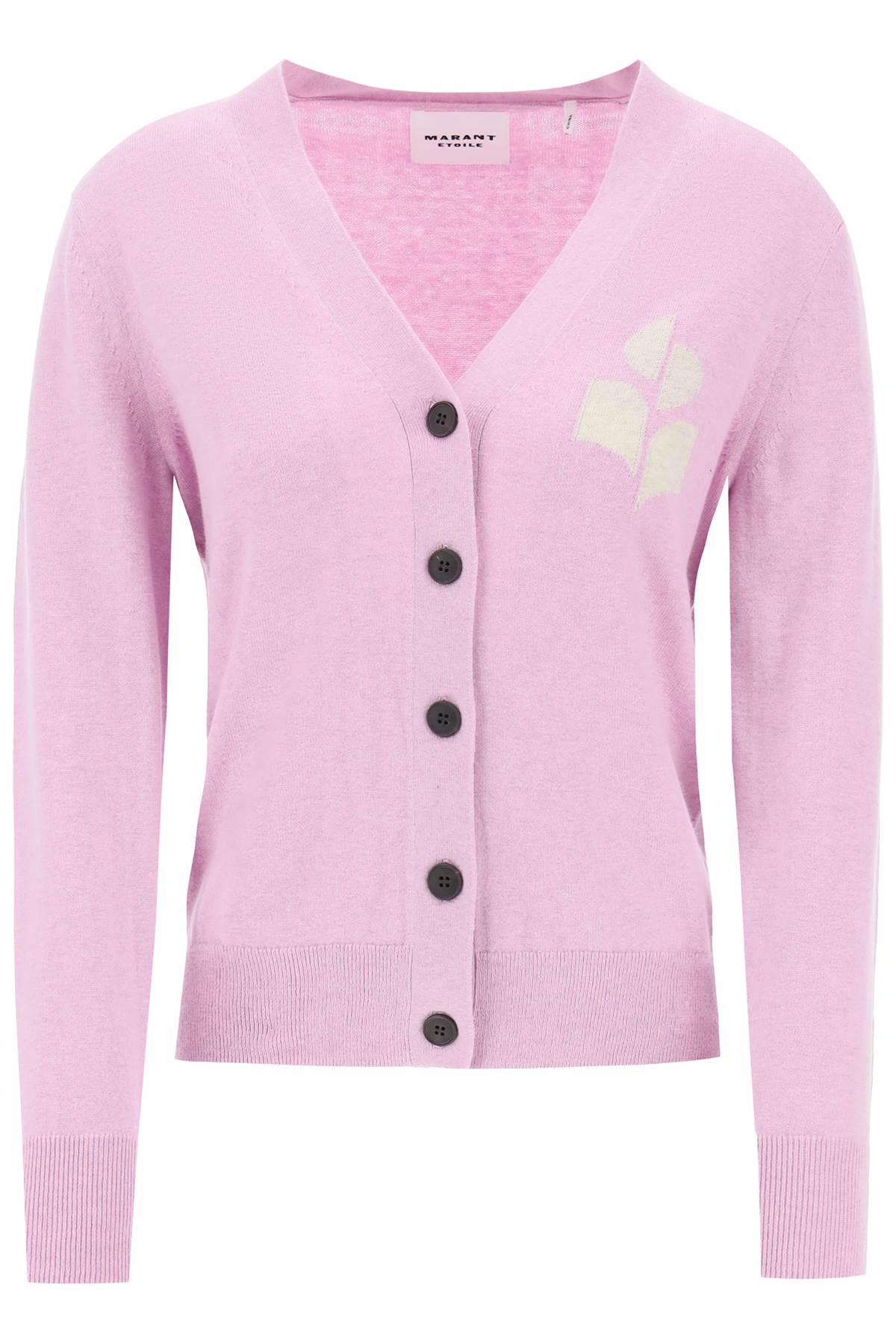 Isabel Marant Etoile Karin Cardigan With Logo Intarsia