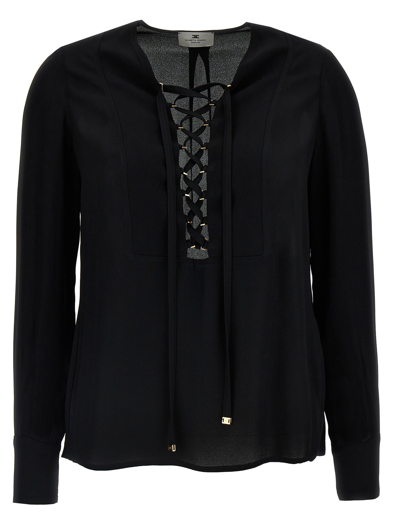 Elisabetta Franchi Lace-Up Blouse