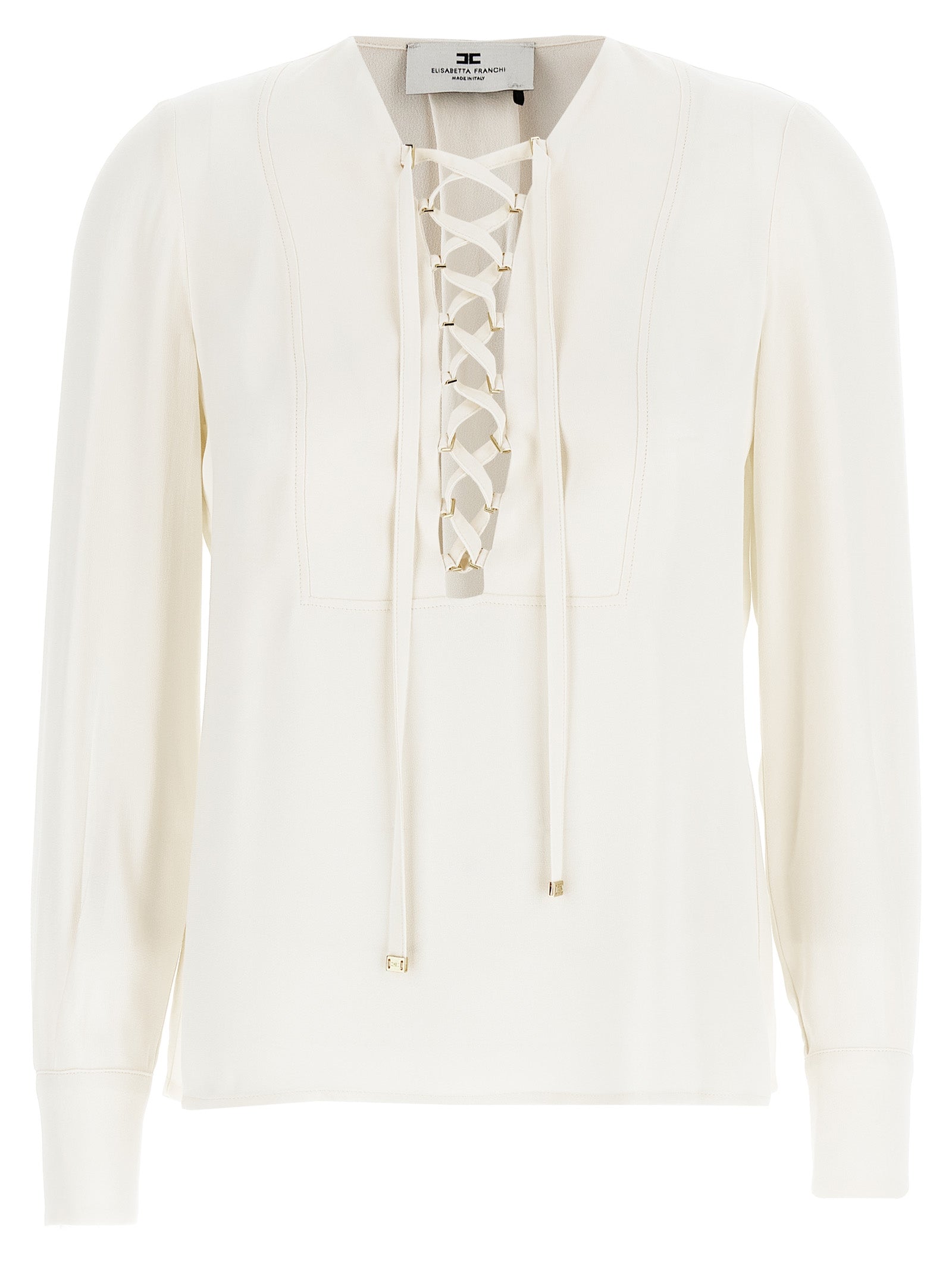 Elisabetta Franchi Lace-Up Blouse