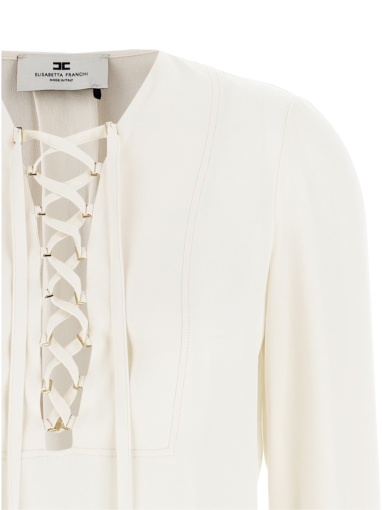 Elisabetta Franchi Lace-Up Blouse