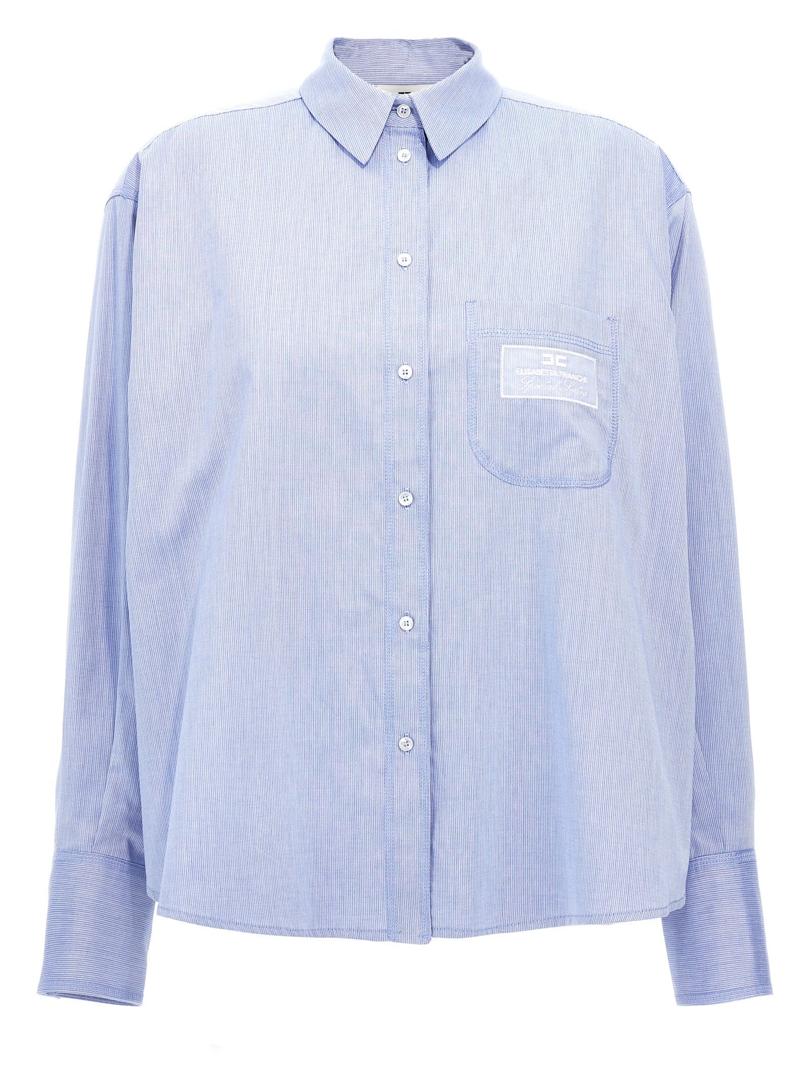 Elisabetta Franchi Logo Embroidery Chevron Shirt