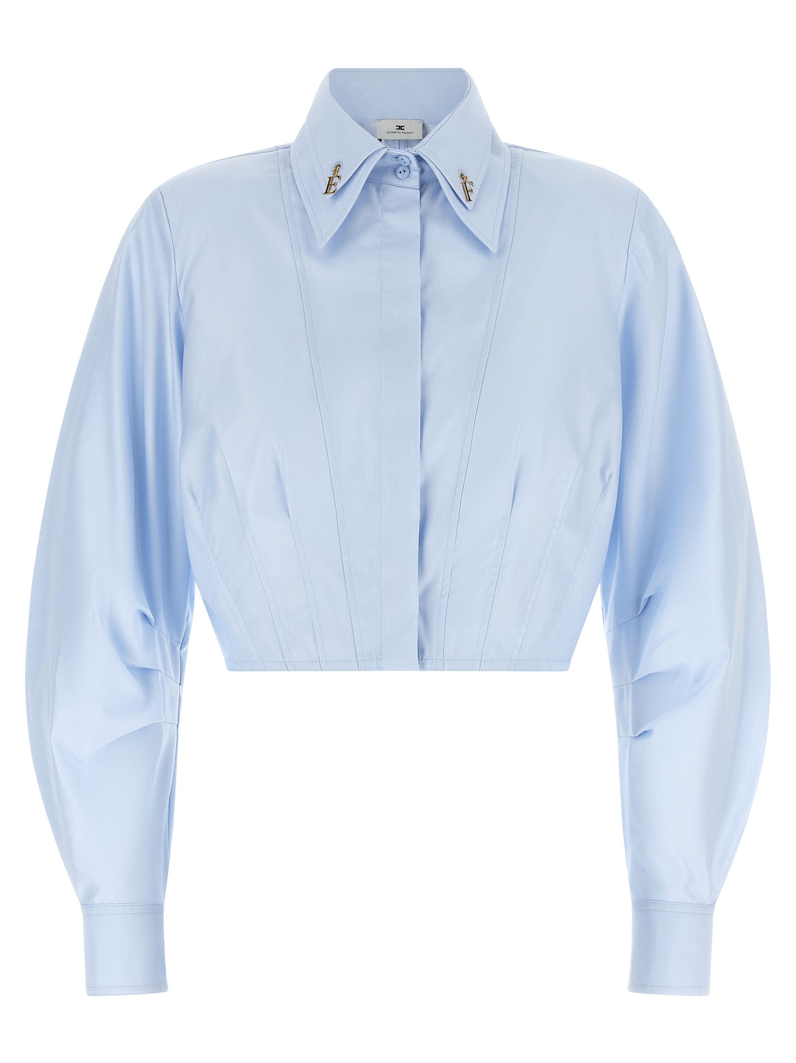 Elisabetta Franchi Cropped Shirt With Charms