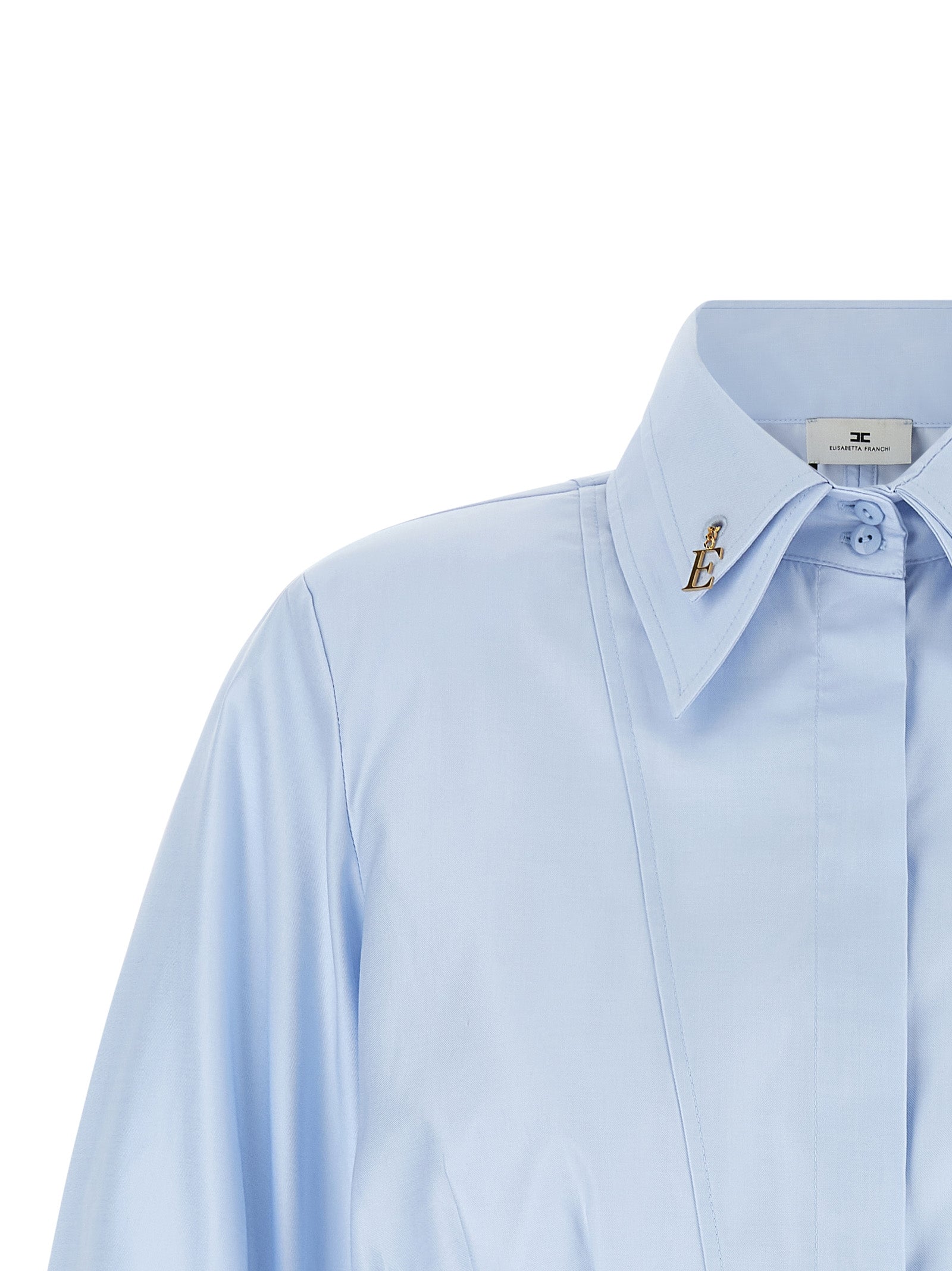 Elisabetta Franchi Cropped Shirt With Charms