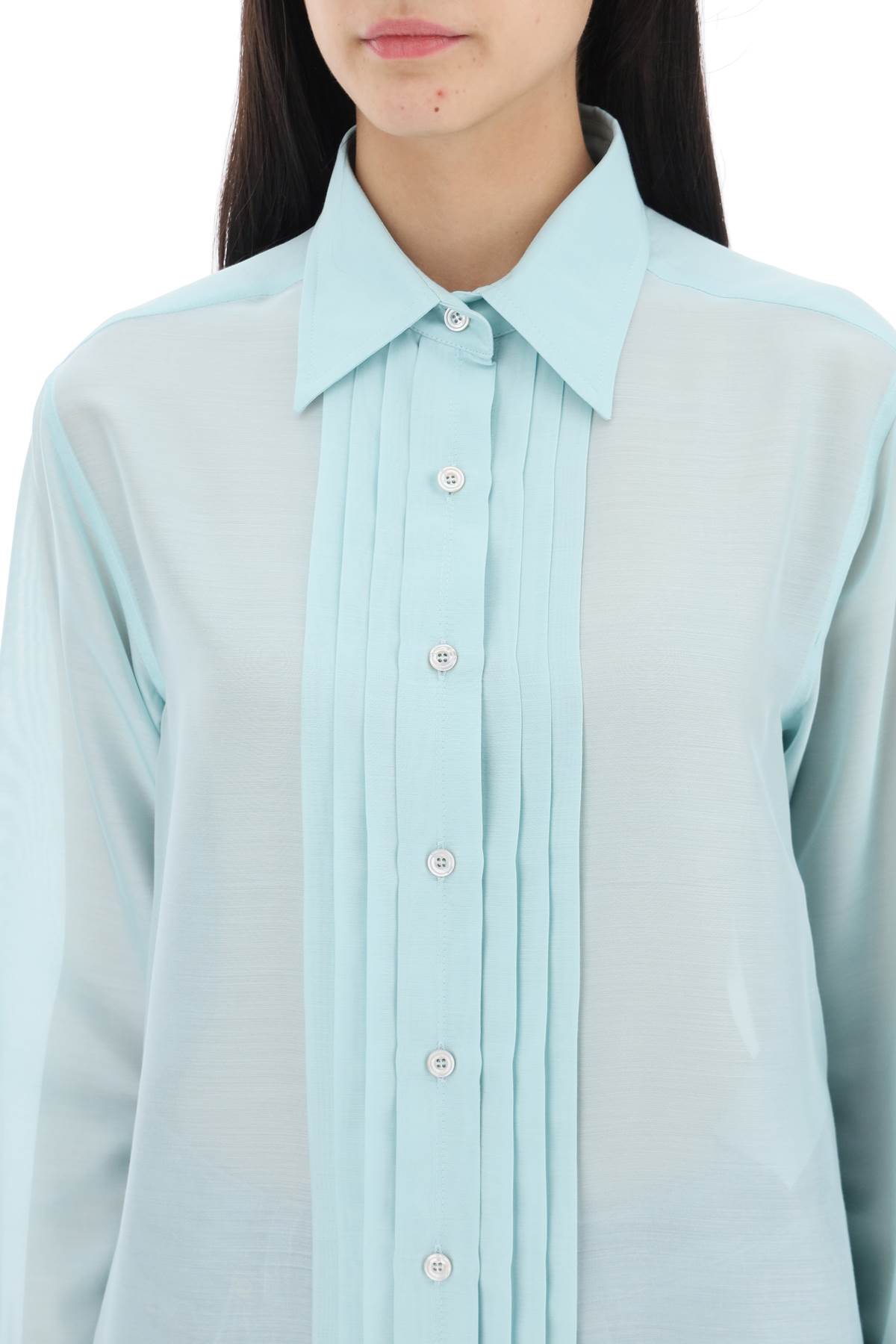 Tom Ford Silk Shirt With Plastron