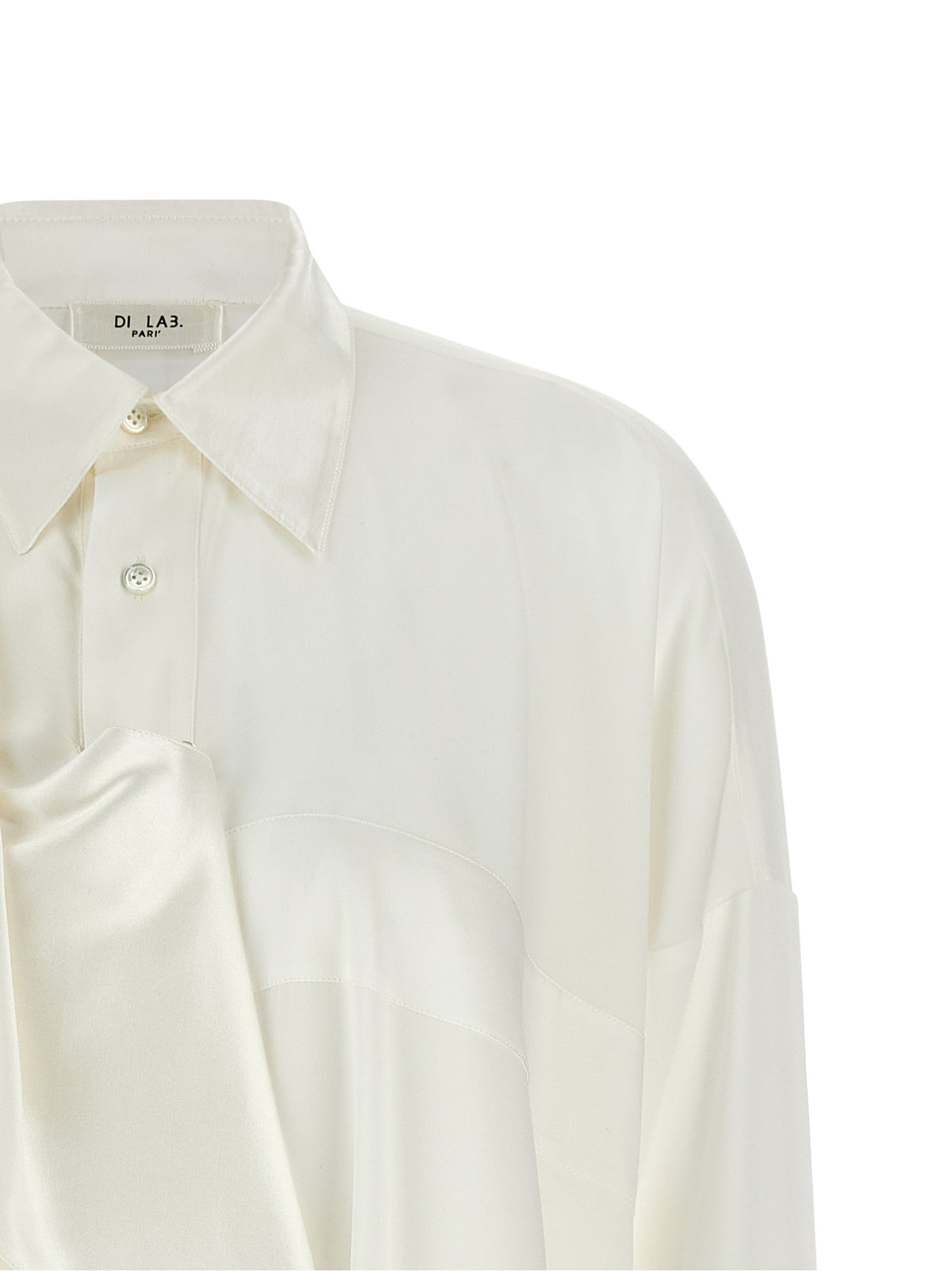 Di.La3 Pari' White Jabot Shirt