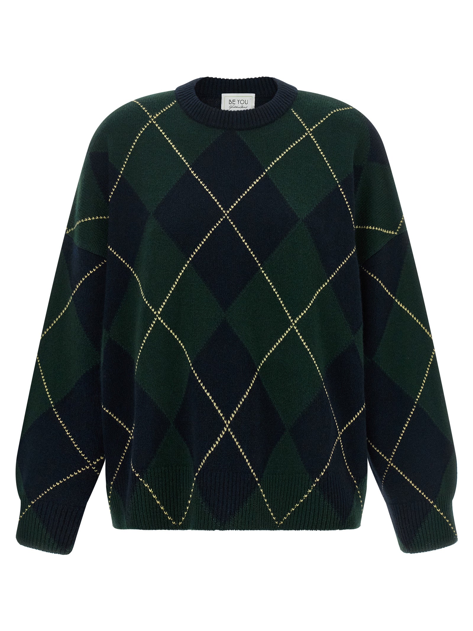 Be You Diamond-Shaped Crew Neck Sweater