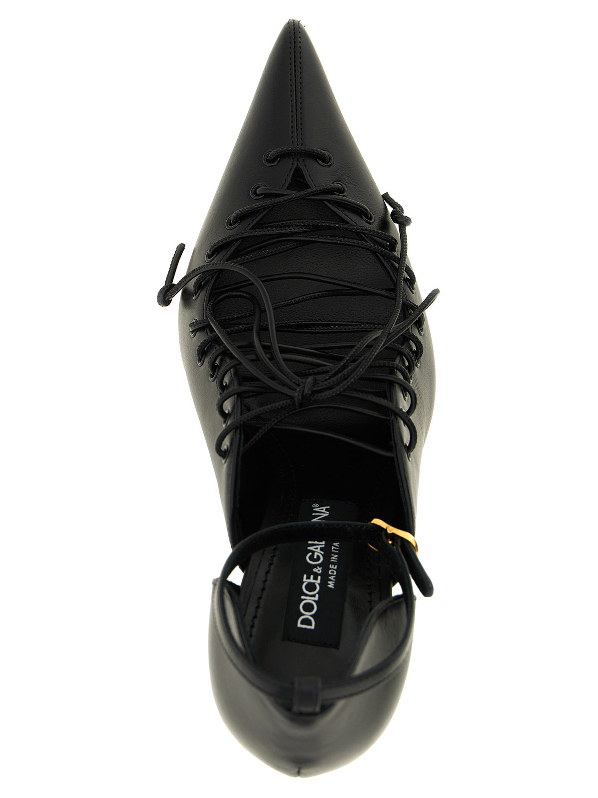 Dolce&Gabbana Leather Pumps With Lace-Up