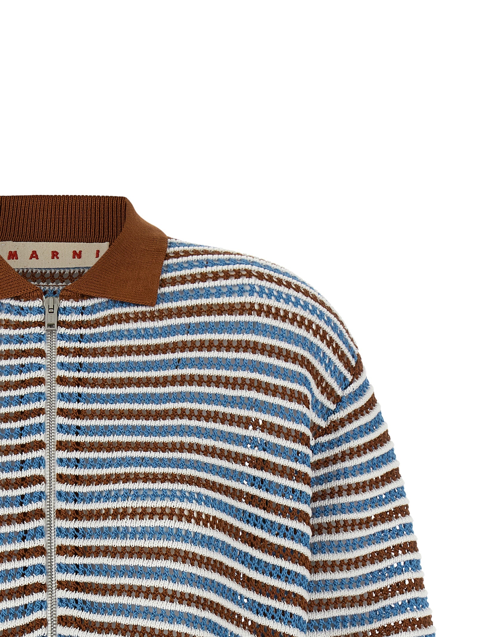 Marni Striped Crochet Cardigan