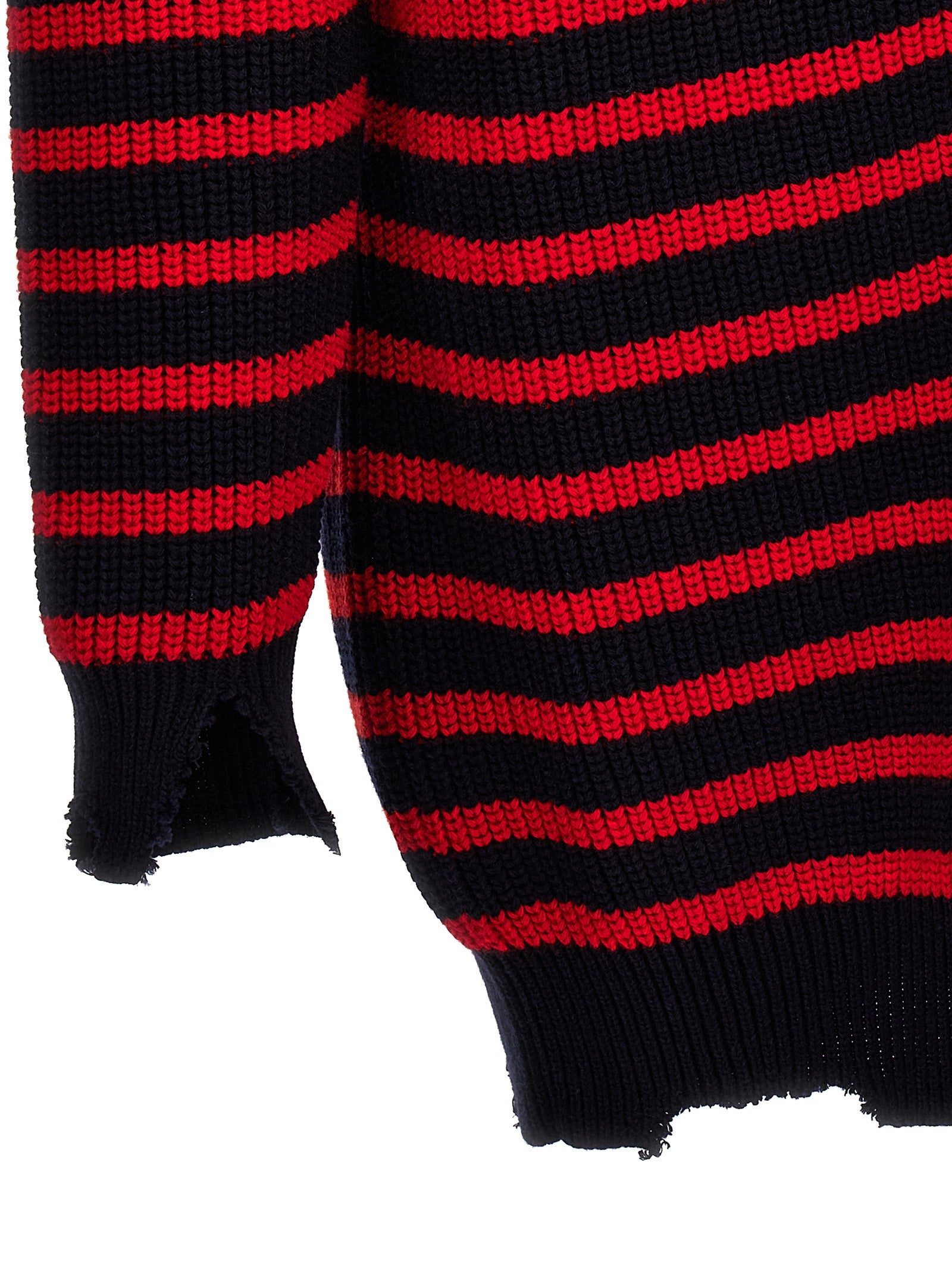 Marni Destroyed Effect Striped Cardigan