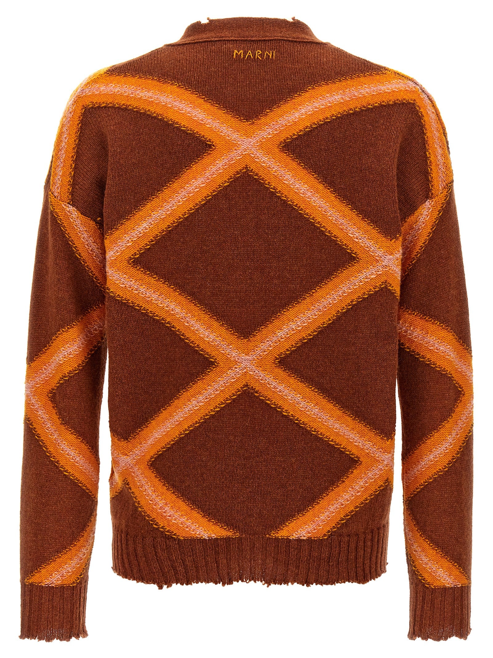 Marni 'Broken Macro Argyle' Cardigan