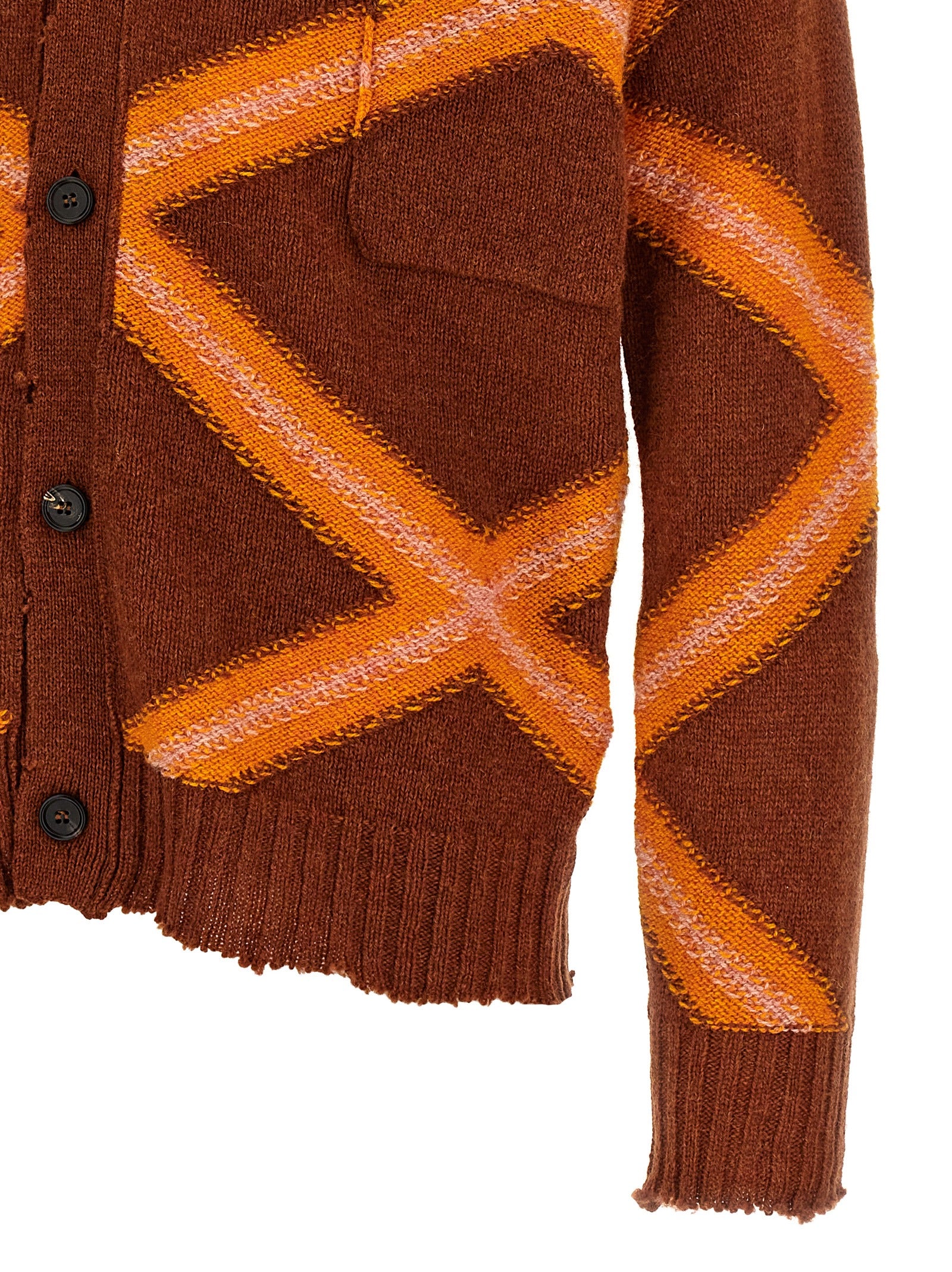 Marni 'Broken Macro Argyle' Cardigan