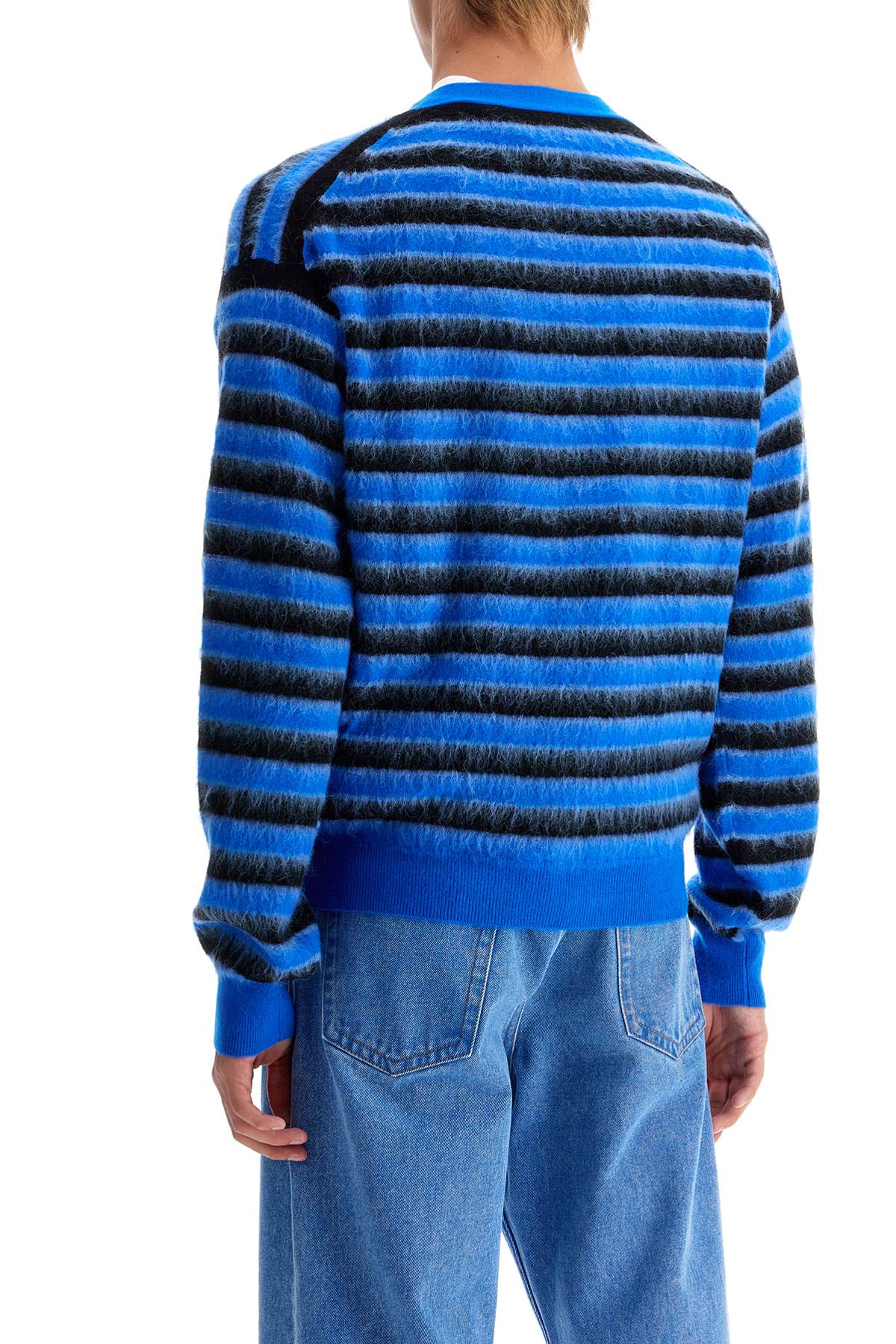 Marni Striped Wool And Mohair Cardigan