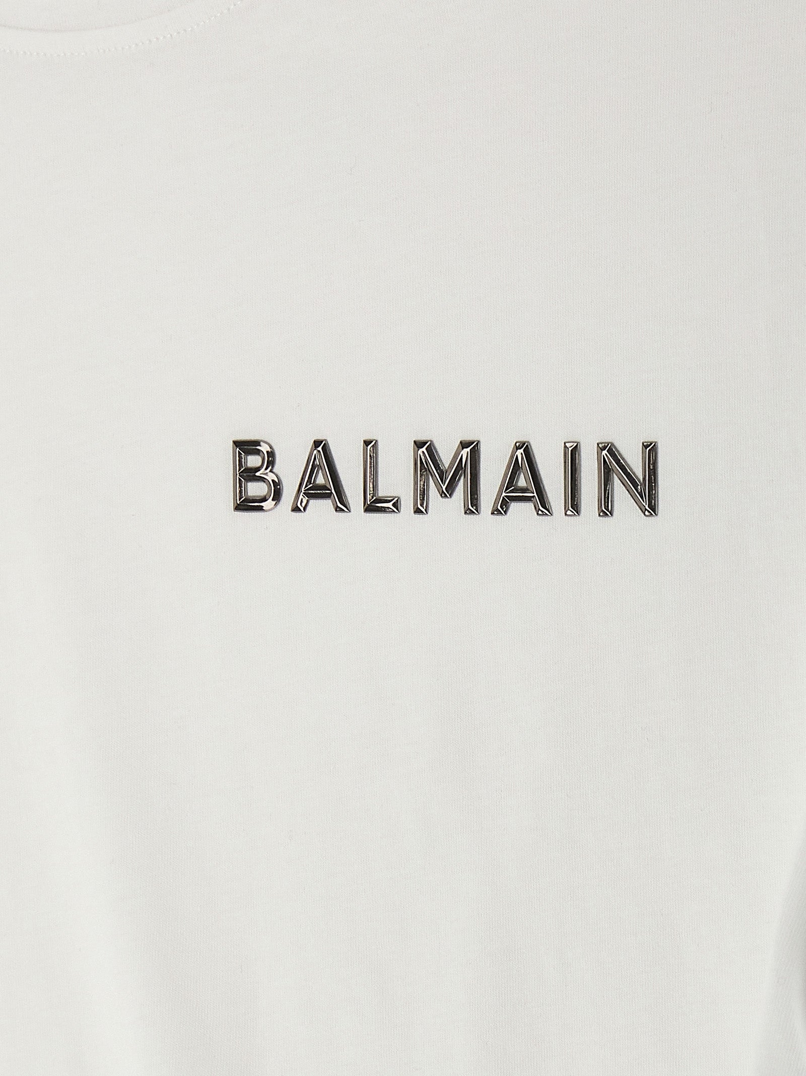 Balmain Logo Cropped T-Shirt