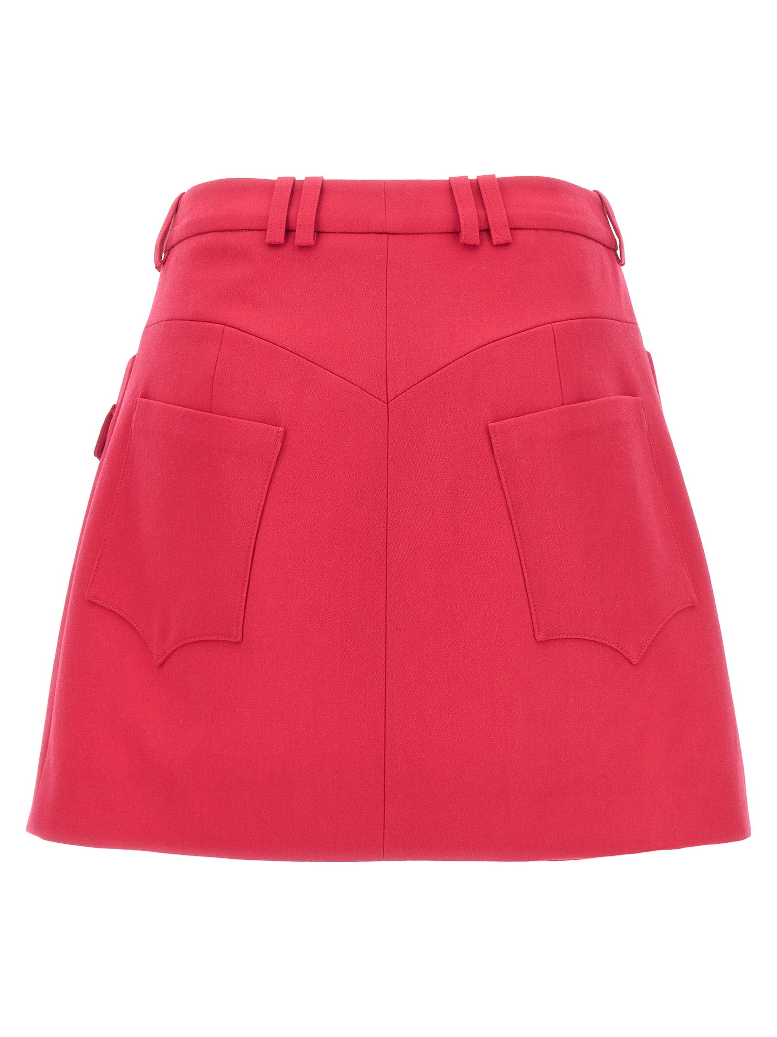 Balmain Logo Button Mini Skirt