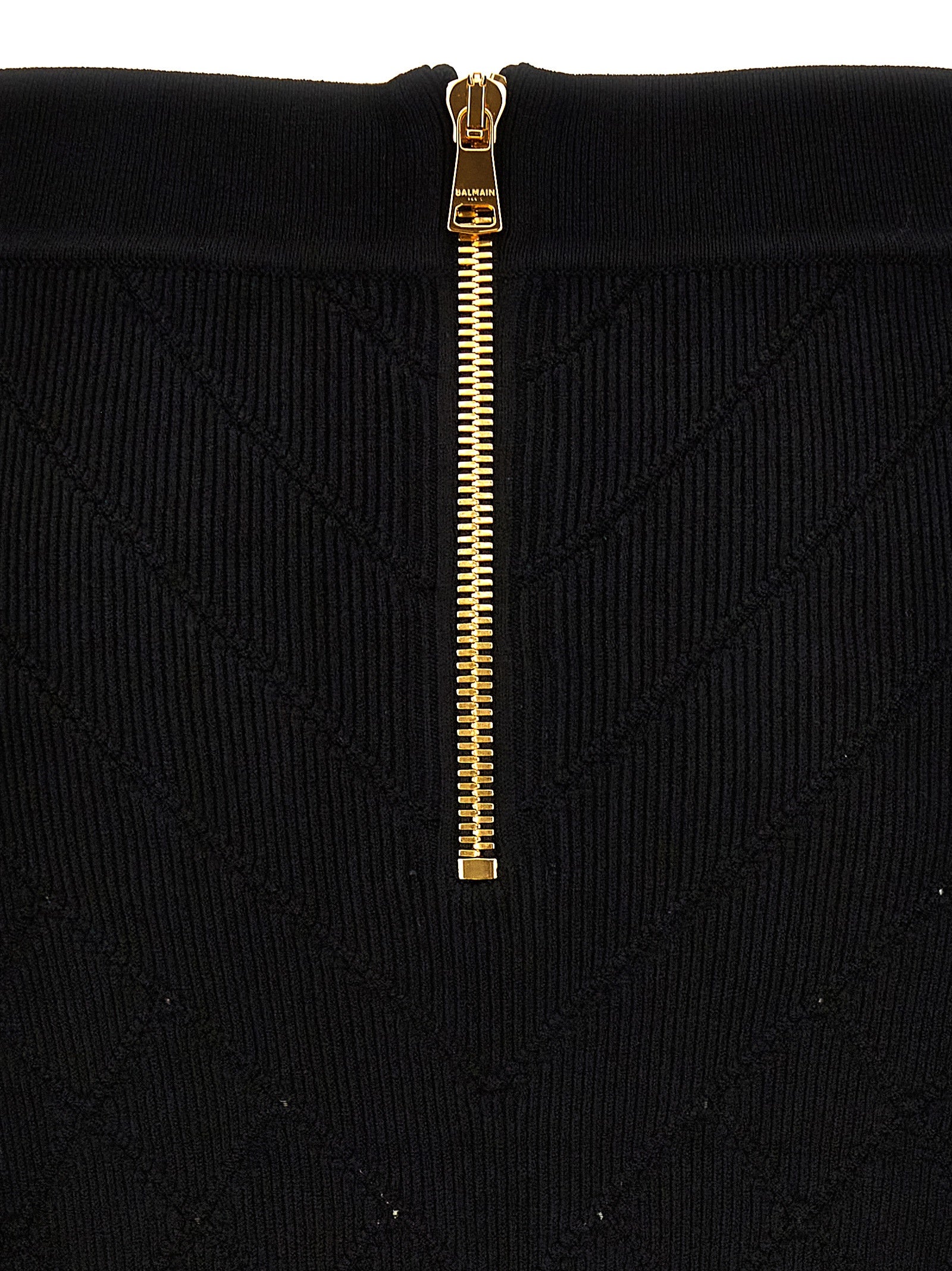 Balmain Logo Button Knitted Skirt