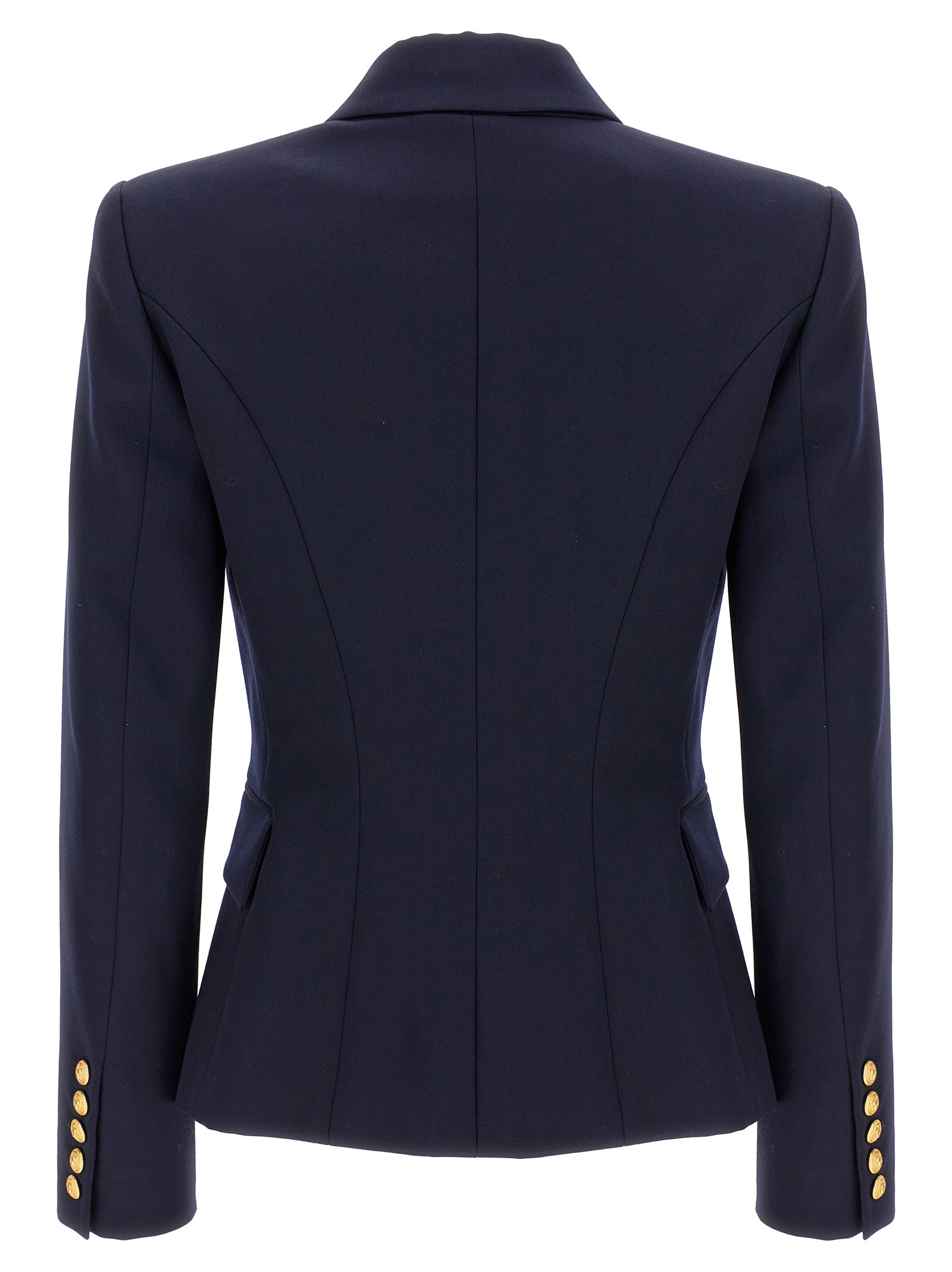 Balmain Logo Button Double-Breasted Blazer