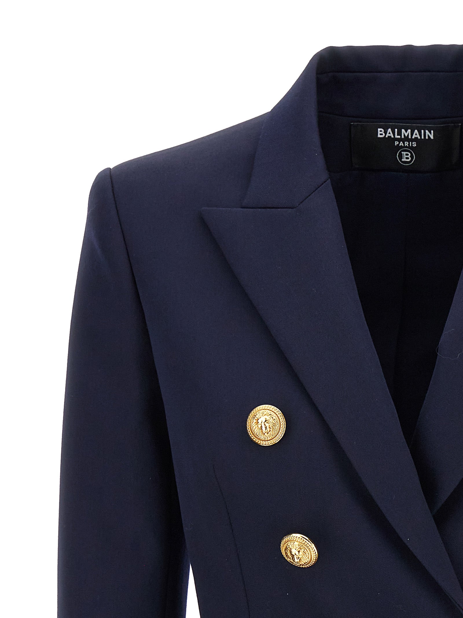 Balmain Logo Button Double-Breasted Blazer