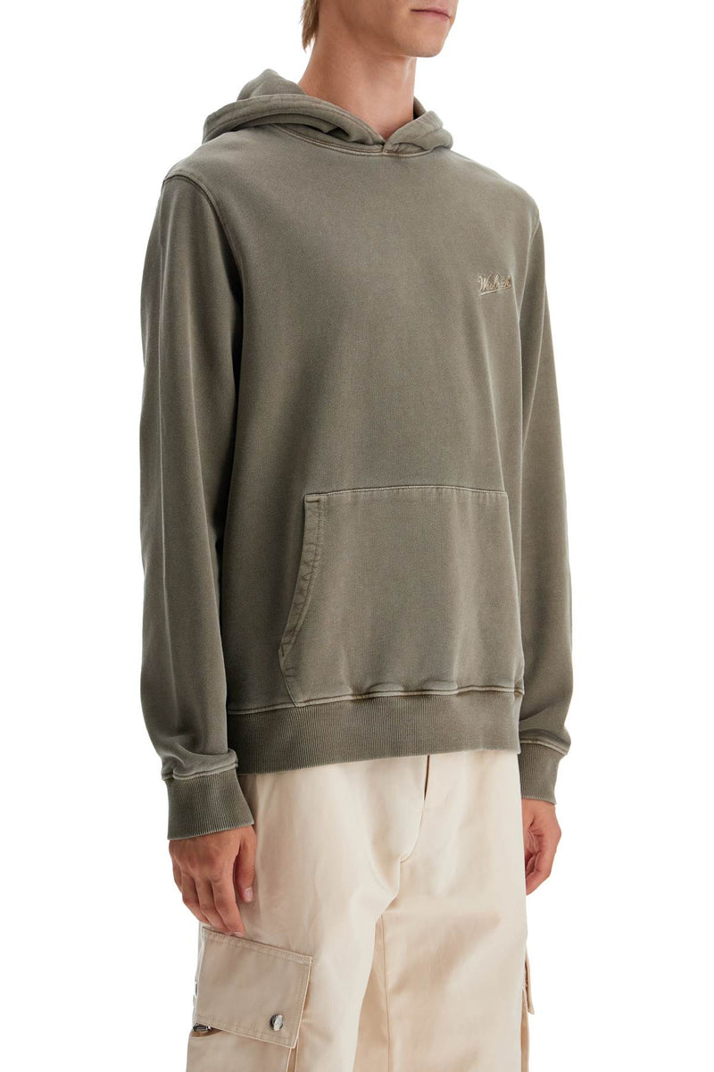 Woolrich Hooded Sweatshirt With Tie-D Khaki