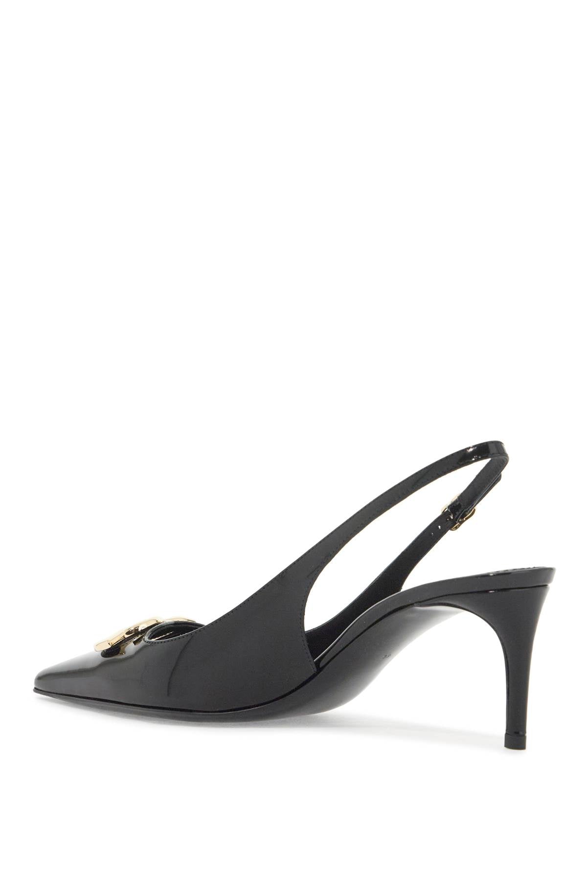 Dolce & Gabbana Glossy Leather Slingback Dã©