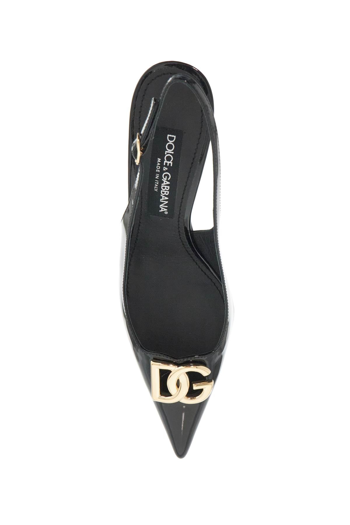 Dolce & Gabbana Glossy Leather Slingback Dã©