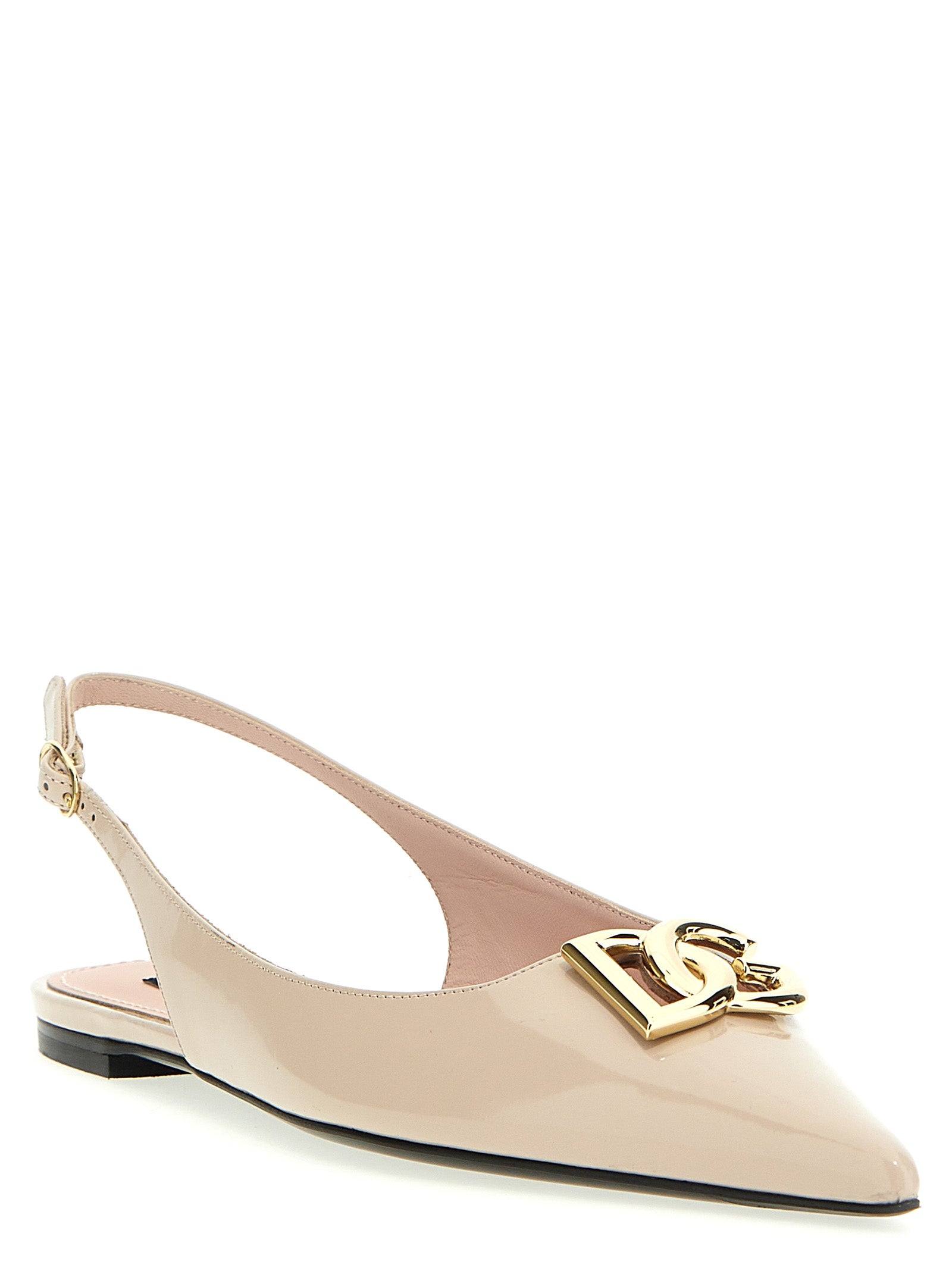 Dolce & Gabbana Logo Slingback Ballet Flats