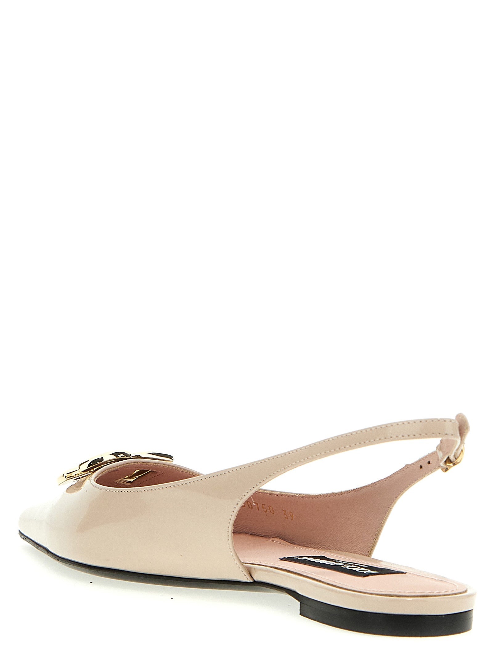 Dolce & Gabbana Logo Slingback Ballet Flats