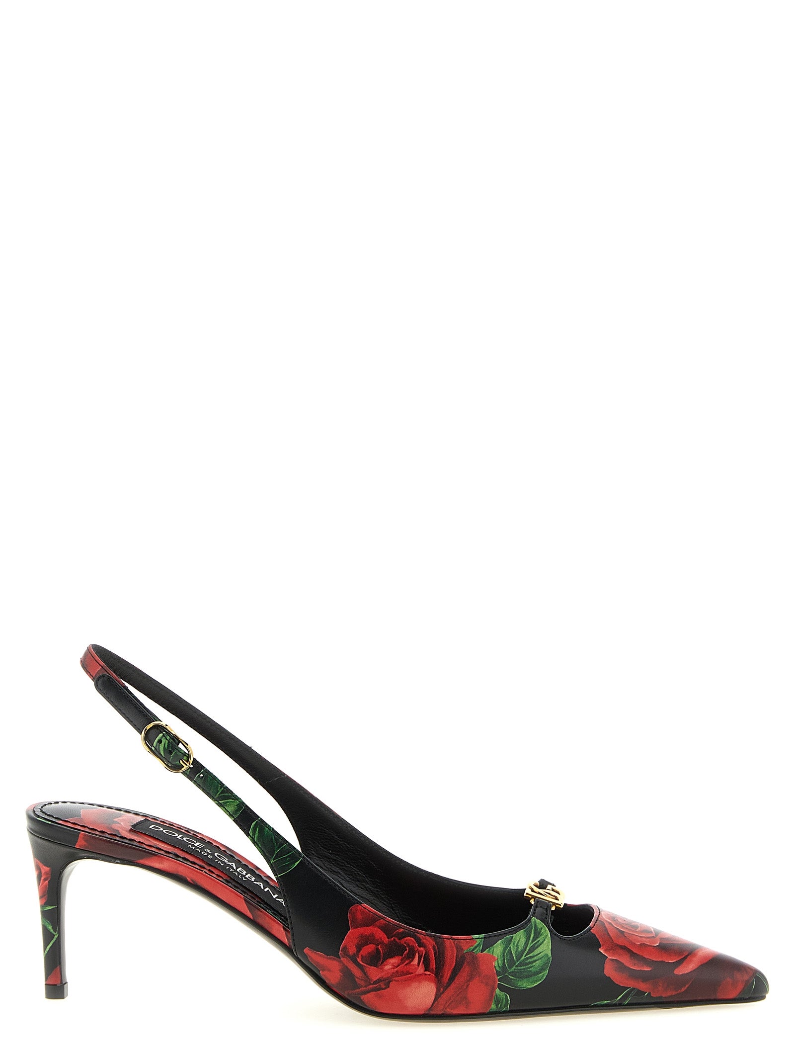 Dolce & Gabbana Rose Print Slingbacks
