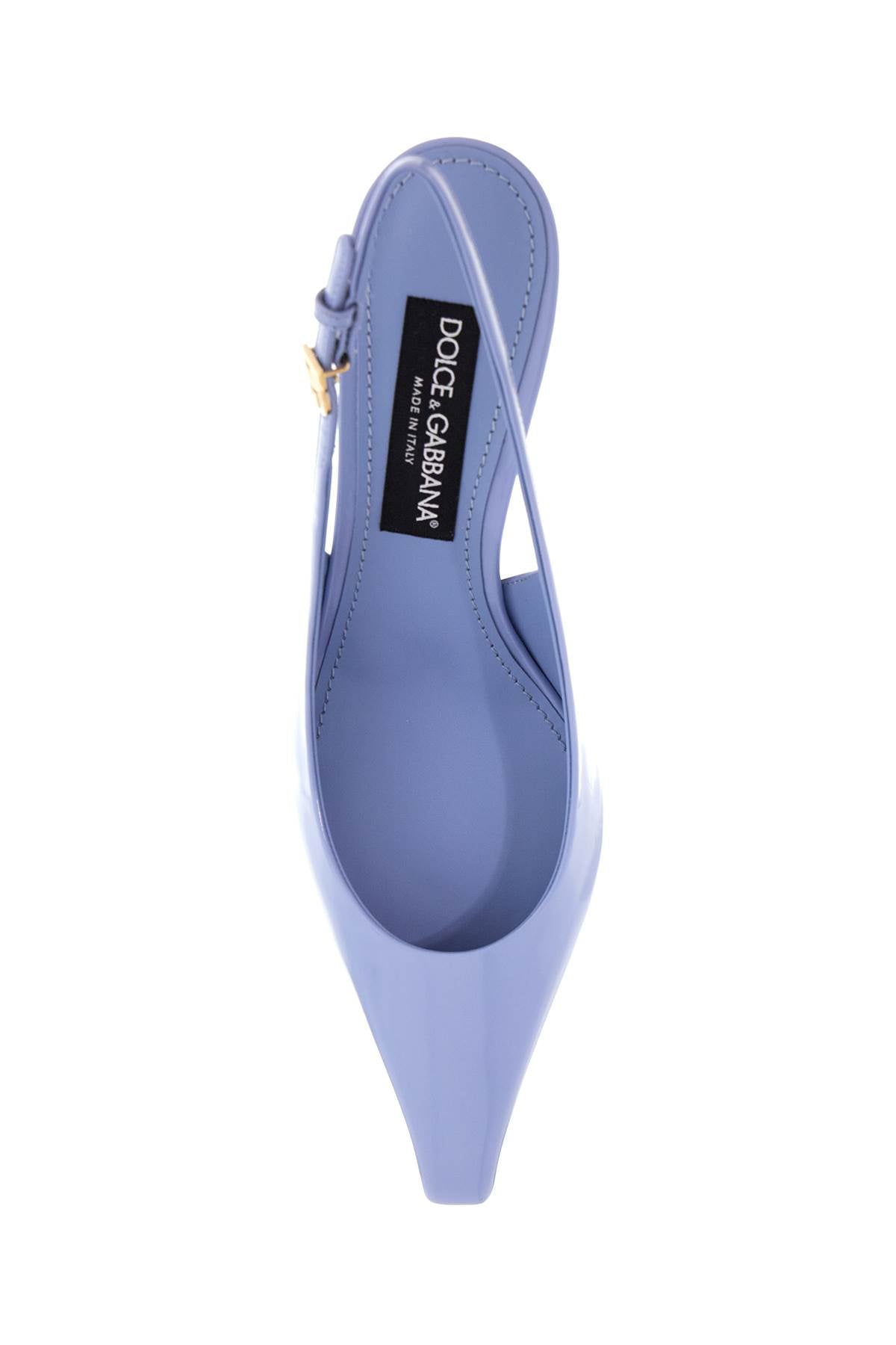 Dolce & Gabbana Glossy Leather Slingback Dã©