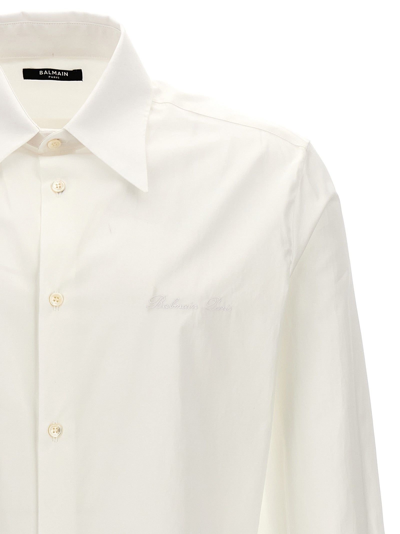 Balmain Logo Embroidery Shirt