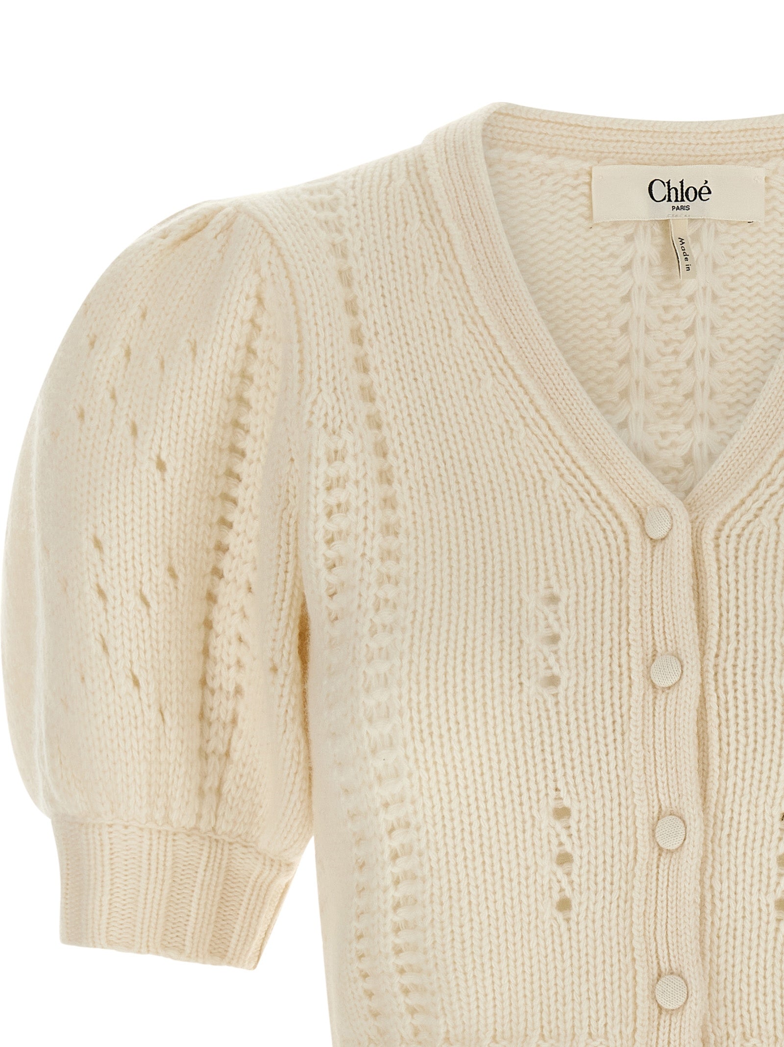 Chloé Jacquard Logo Cardigan