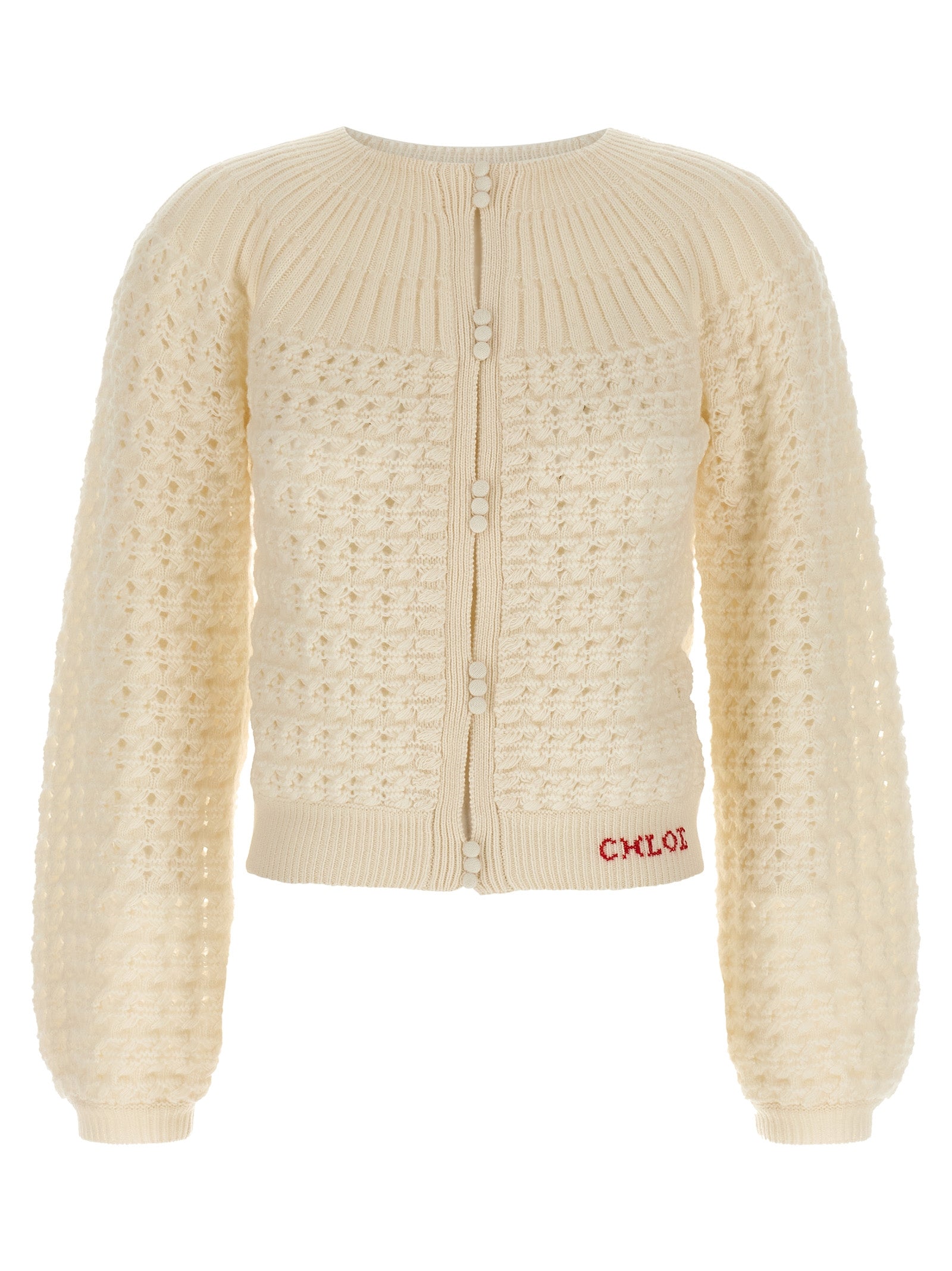 Chloé Jacquard Logo Cardigan