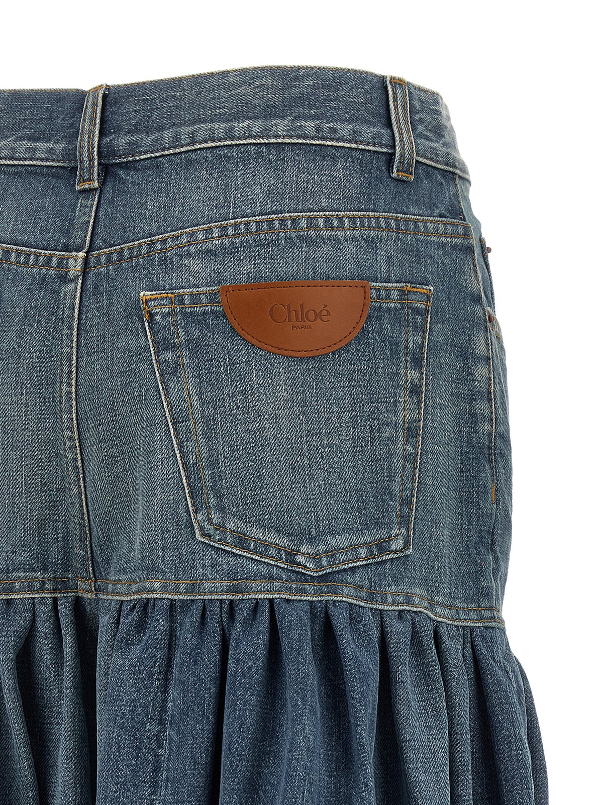 Chloé 'Balloon' Denim Skirt