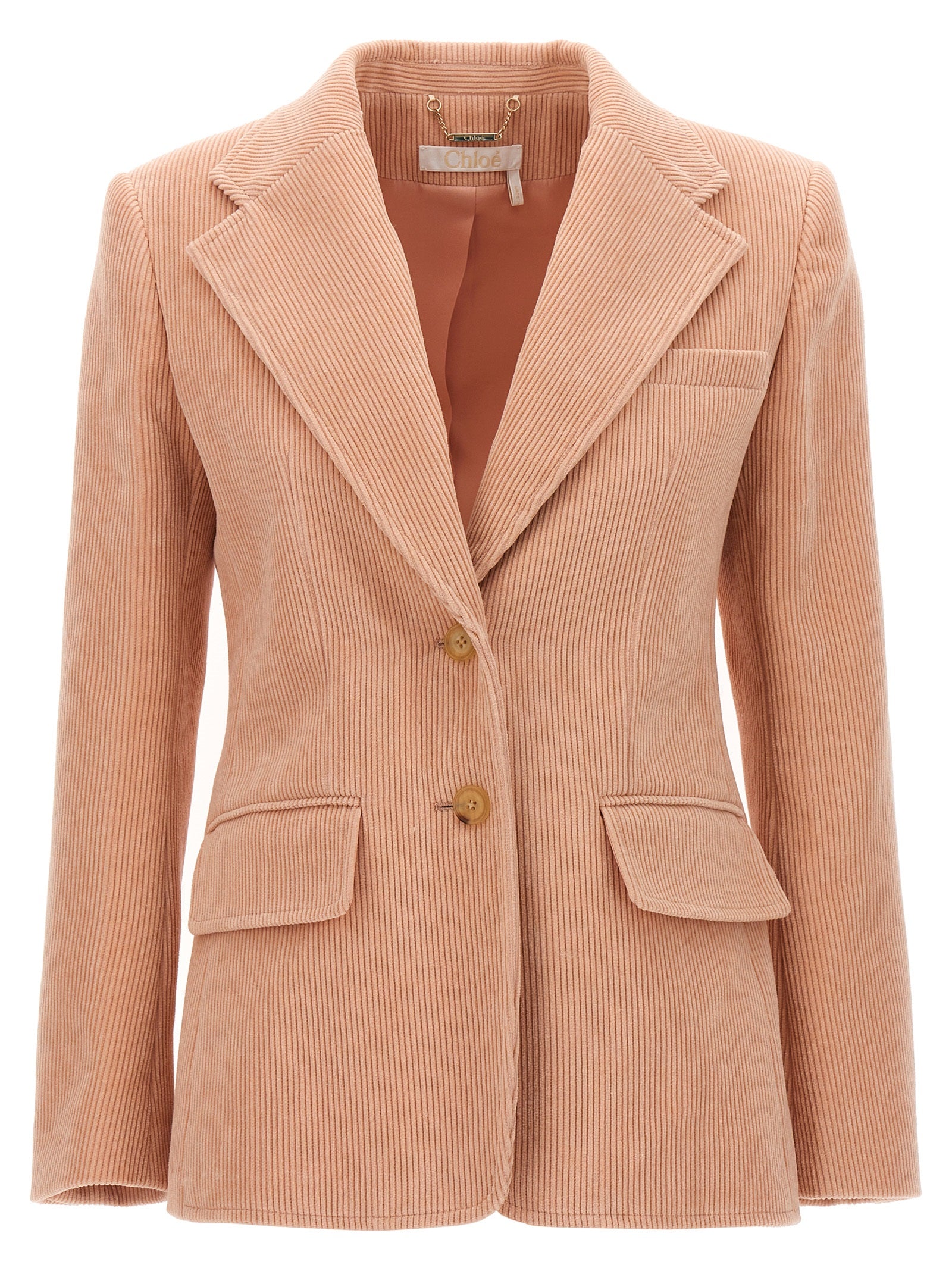 Chloé Ribbed Single Breast Corduroy Blazer