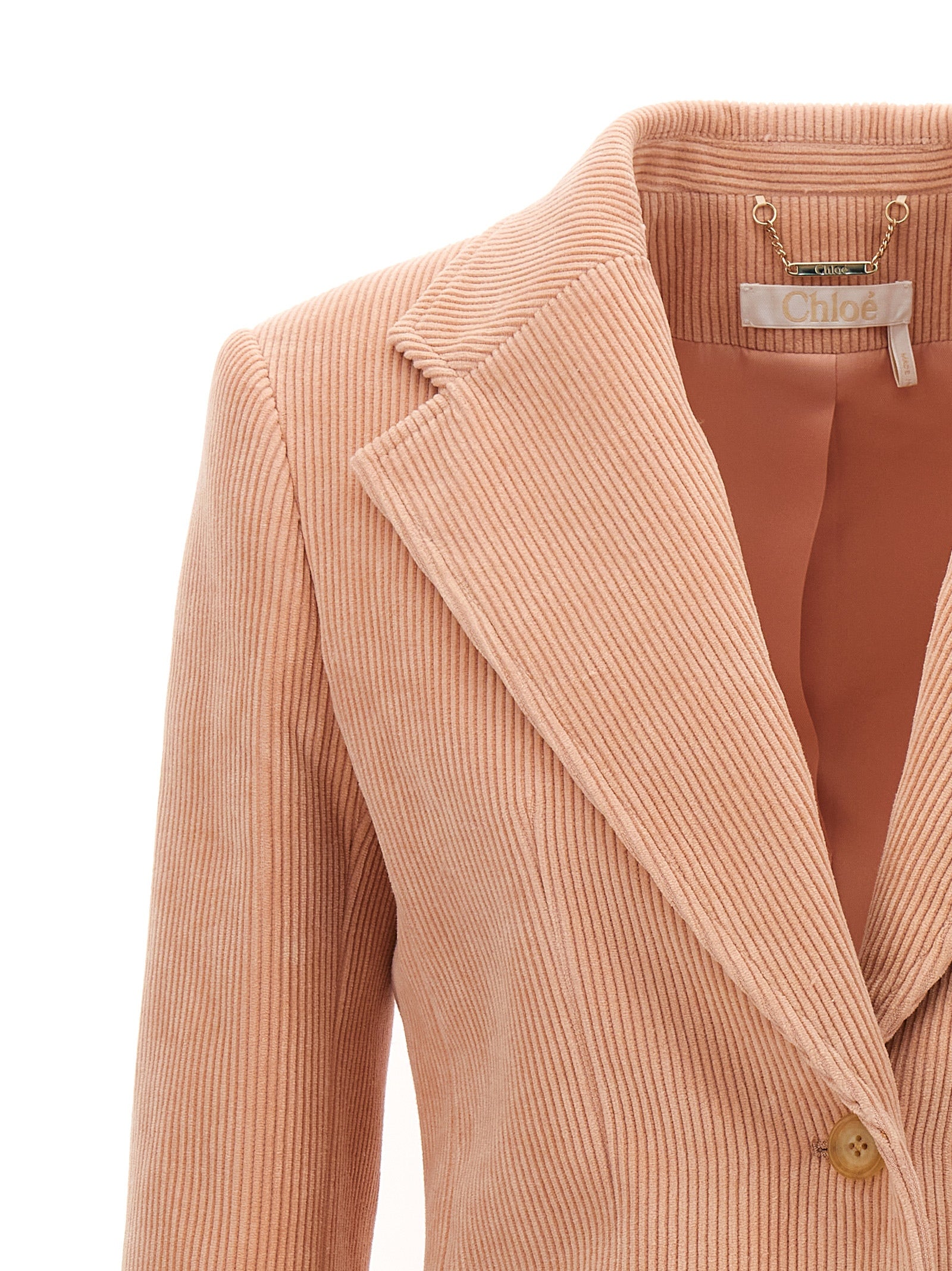 Chloé Ribbed Single Breast Corduroy Blazer