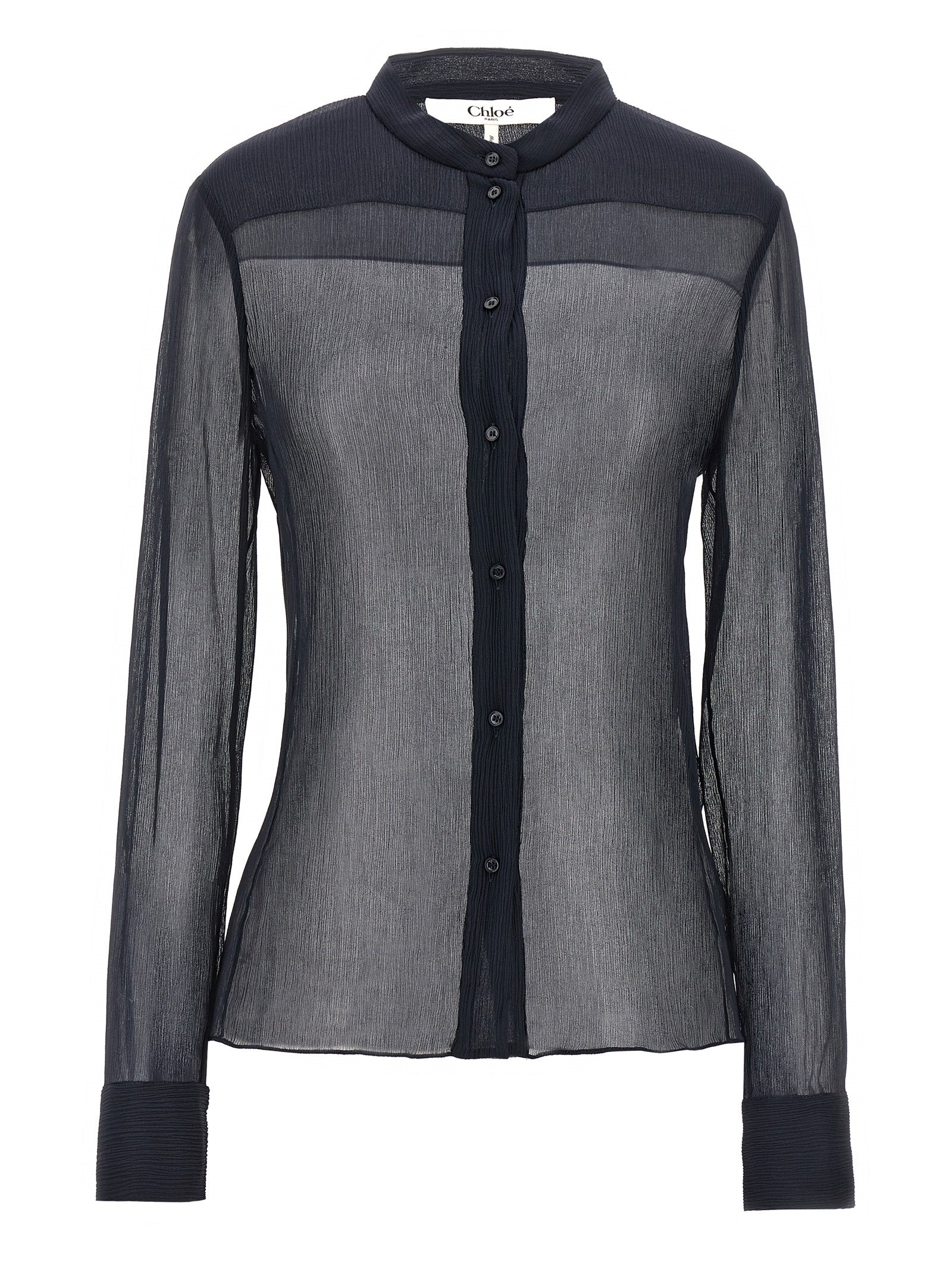 Chloé Pleated Silk Shirt