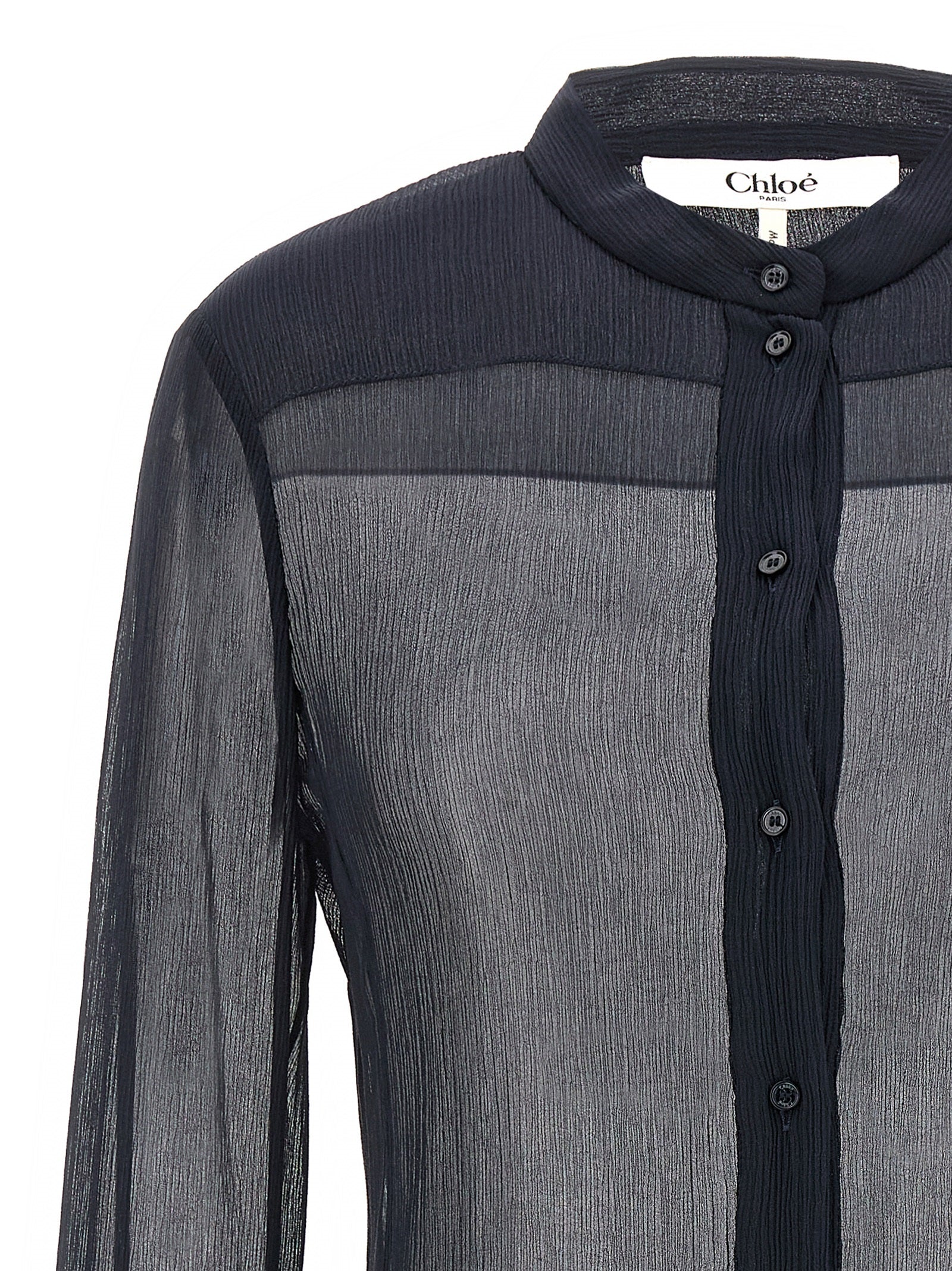 Chloé Pleated Silk Shirt