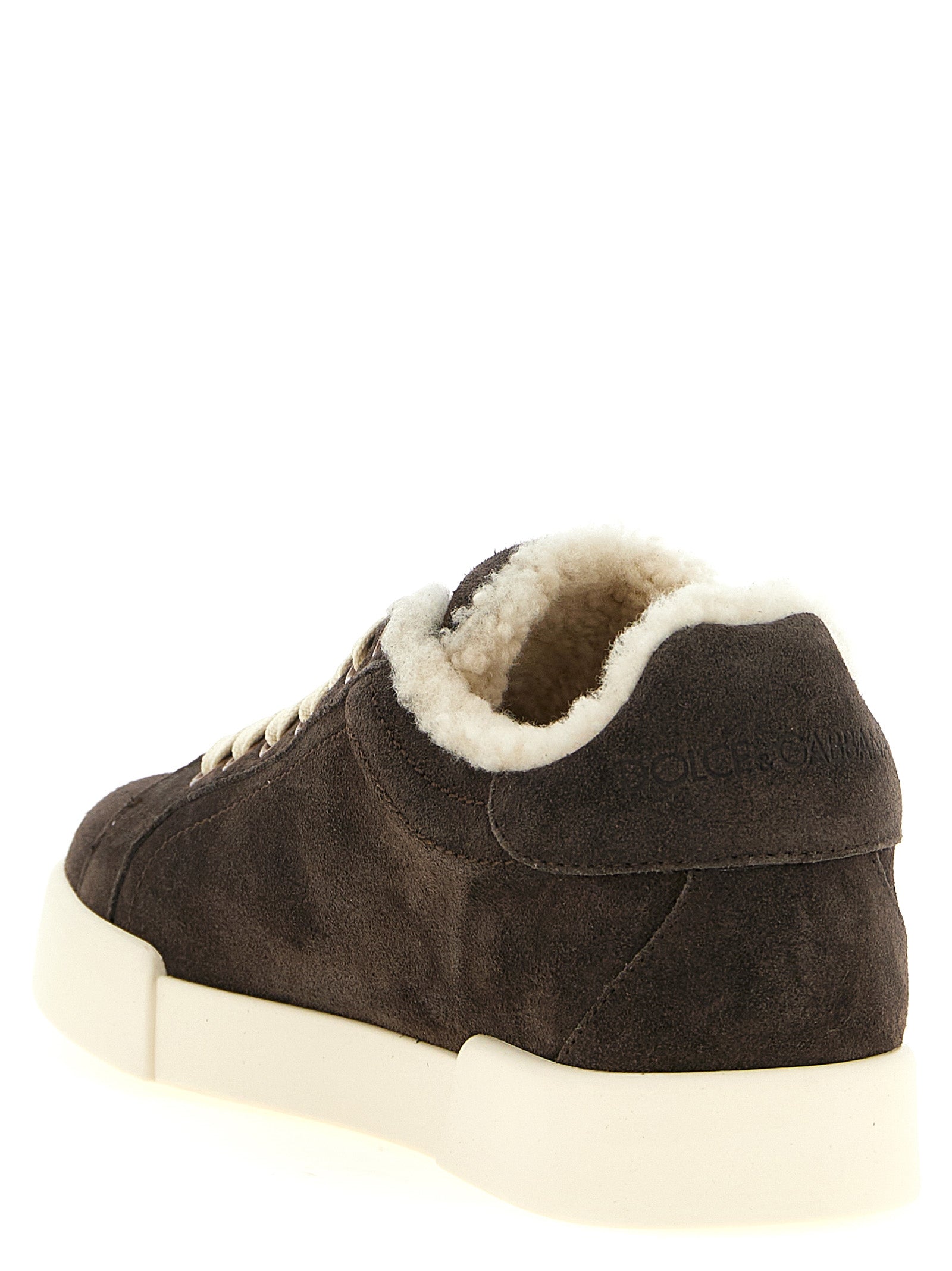 Dolce & Gabbana Shearling Low.Top Sneakers