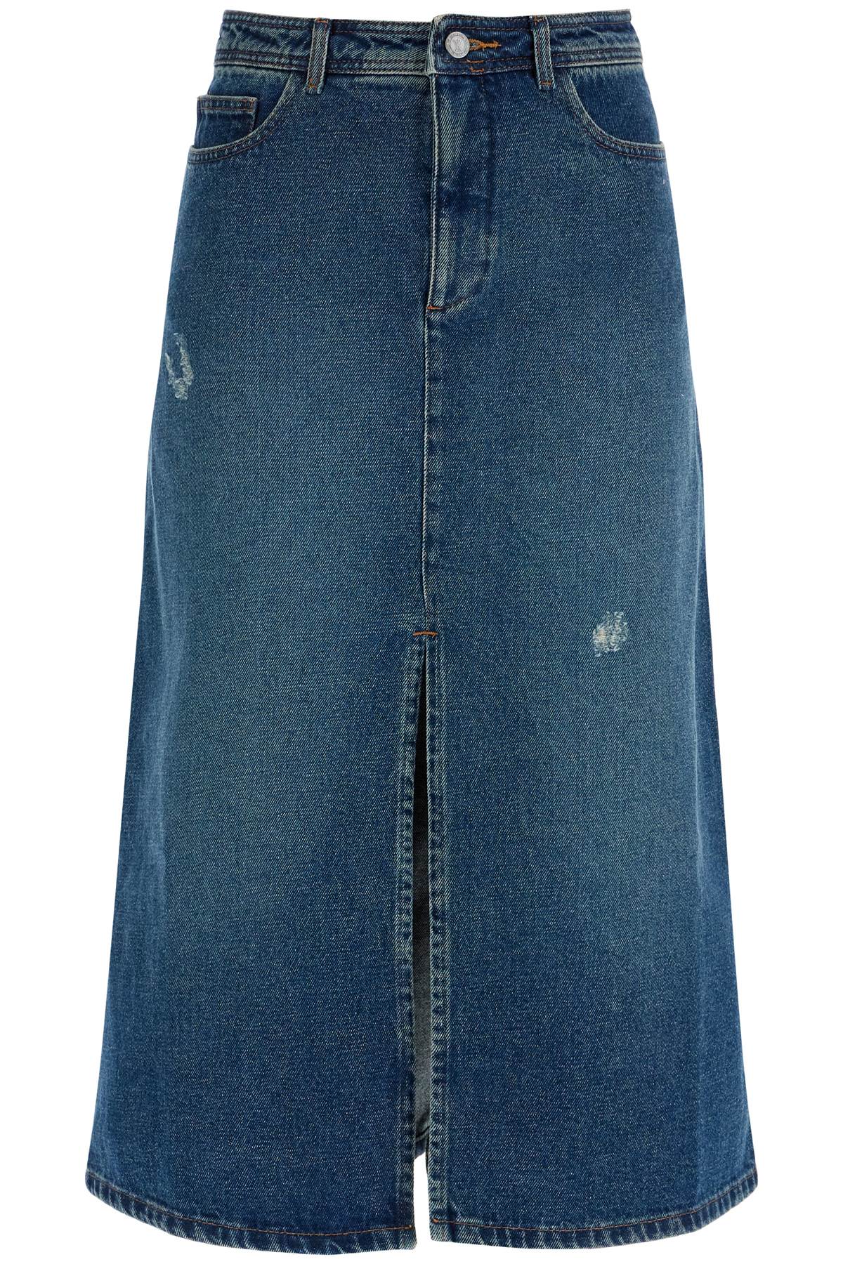 A.P.C. 'Georgia Denim Midi Skirt In