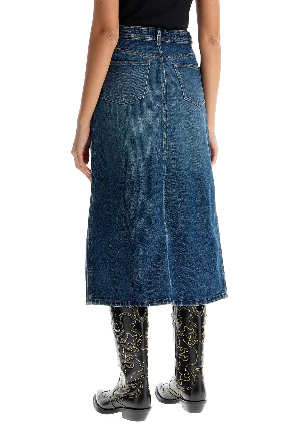 A.P.C. 'Georgia Denim Midi Skirt In