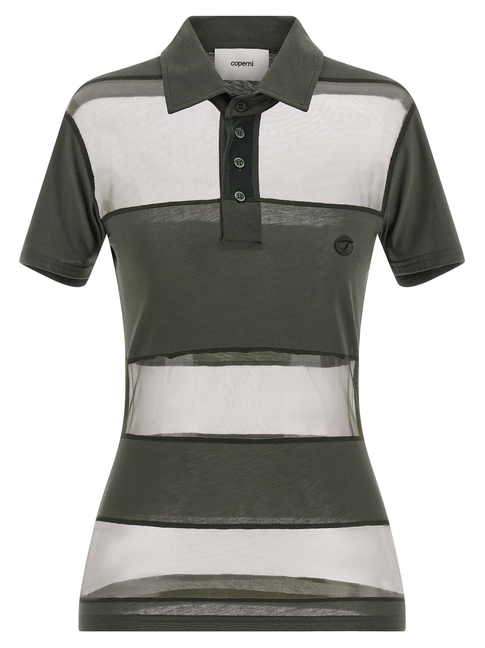 Coperni 'Sheer Striped' Polo Shirt