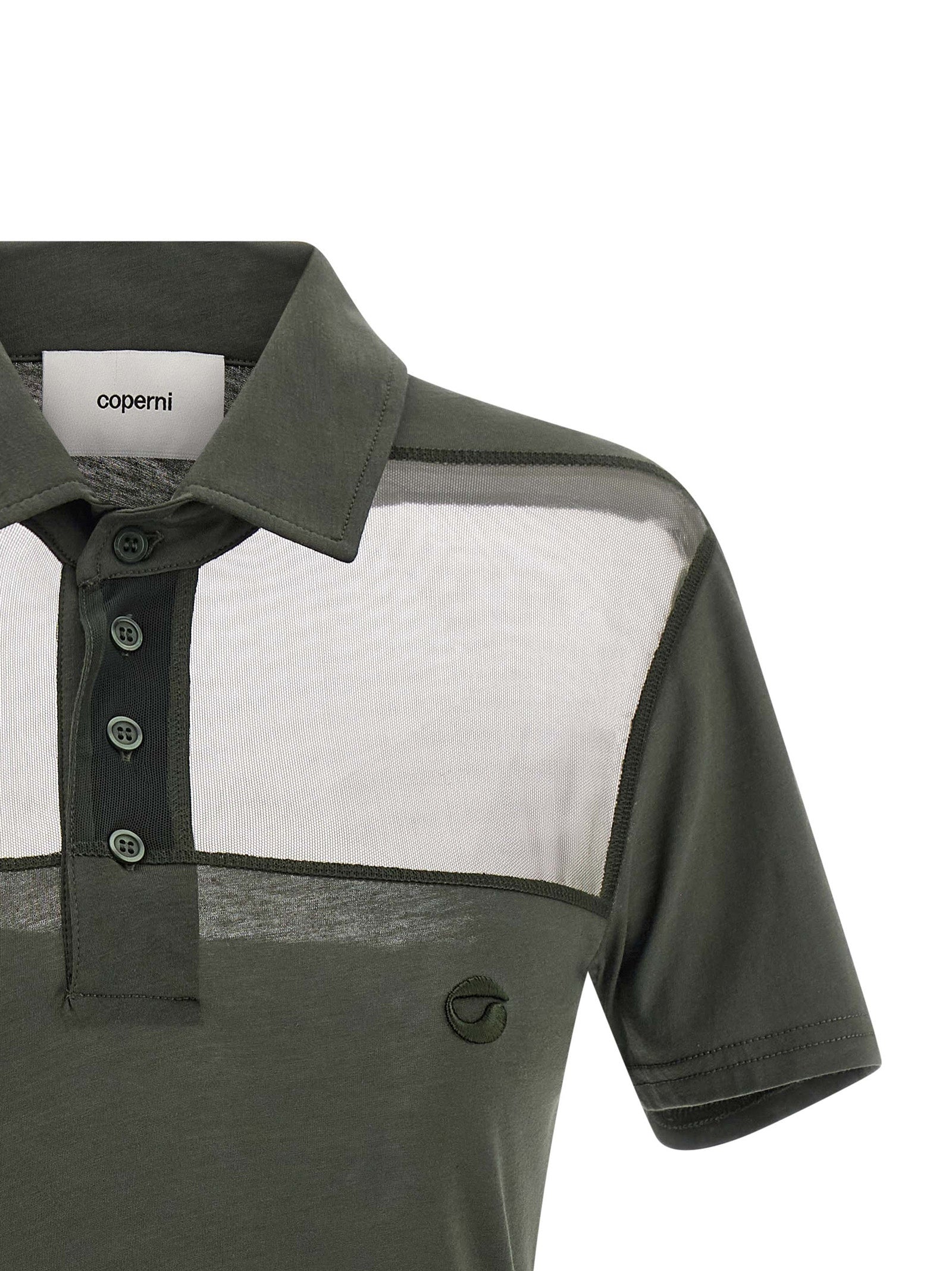 Coperni 'Sheer Striped' Polo Shirt