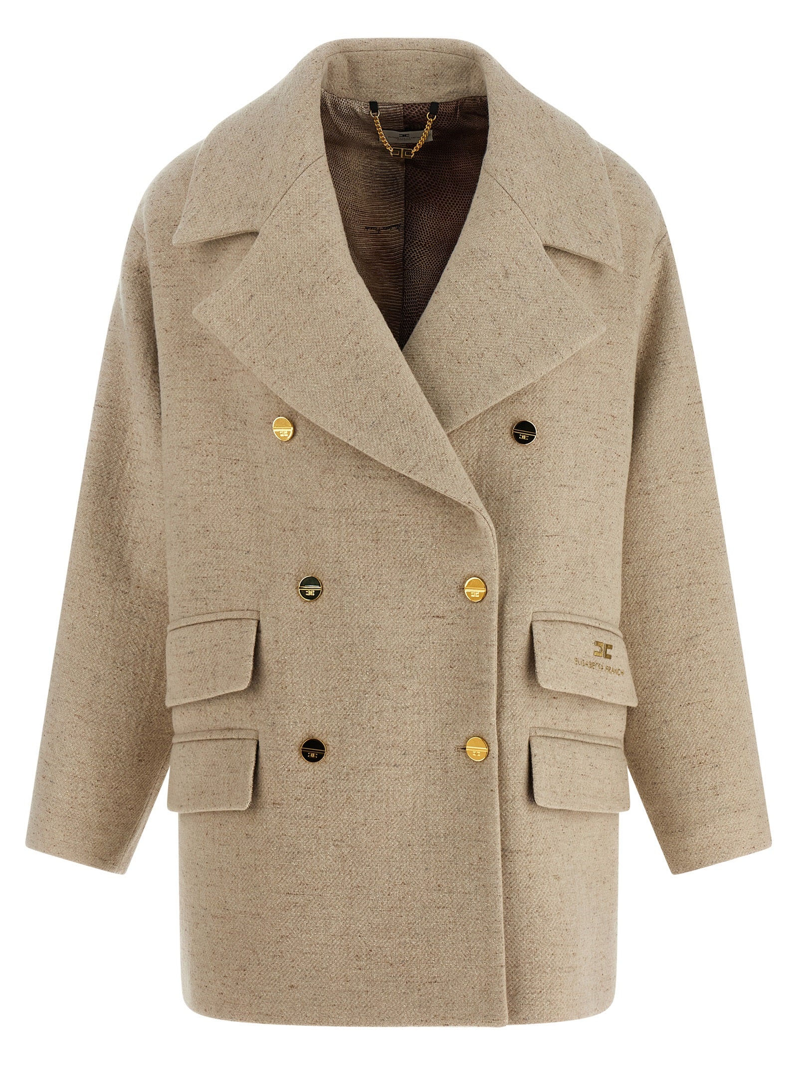 Elisabetta Franchi Double-Breasted Coat