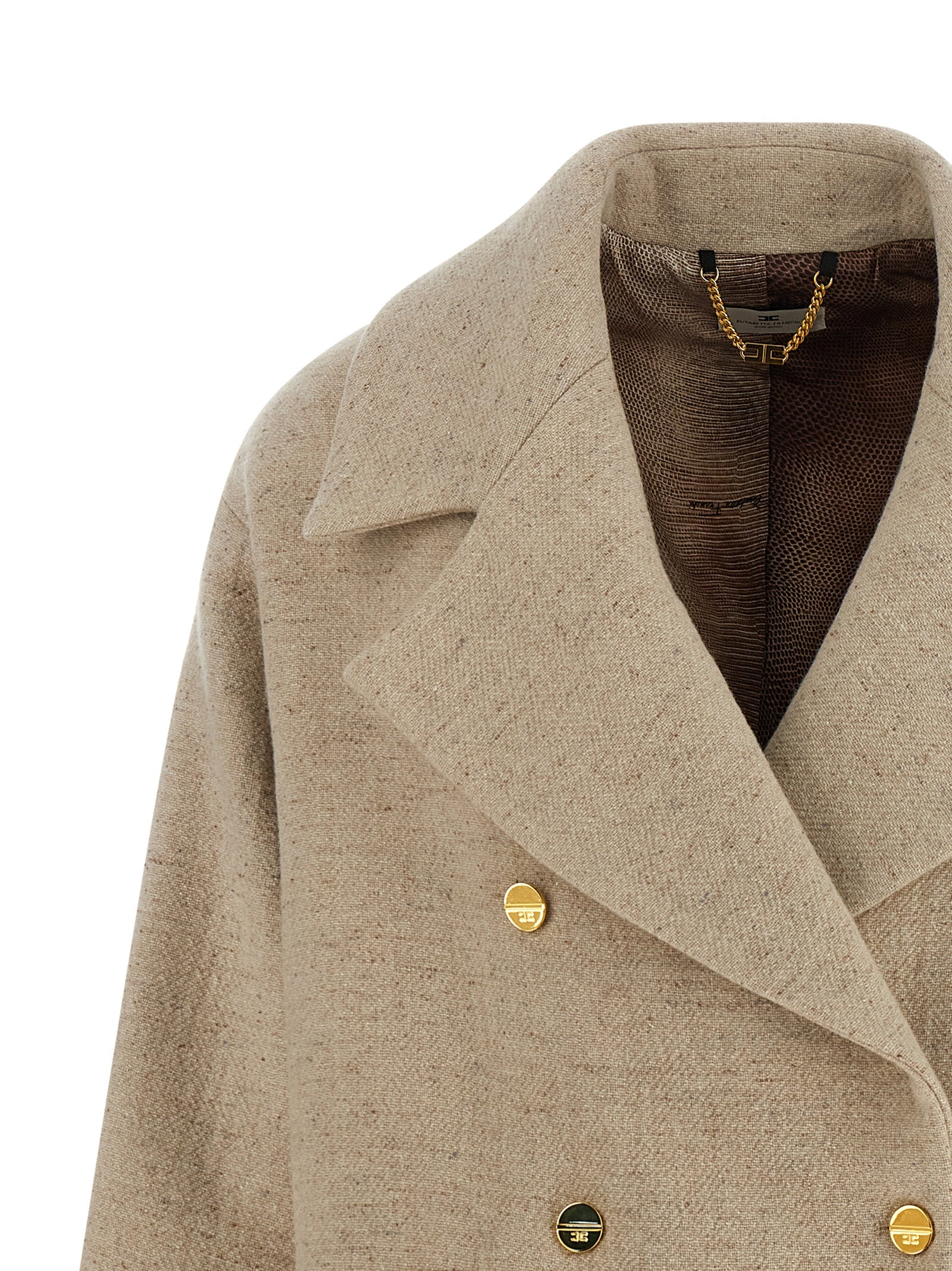 Elisabetta Franchi Double-Breasted Coat