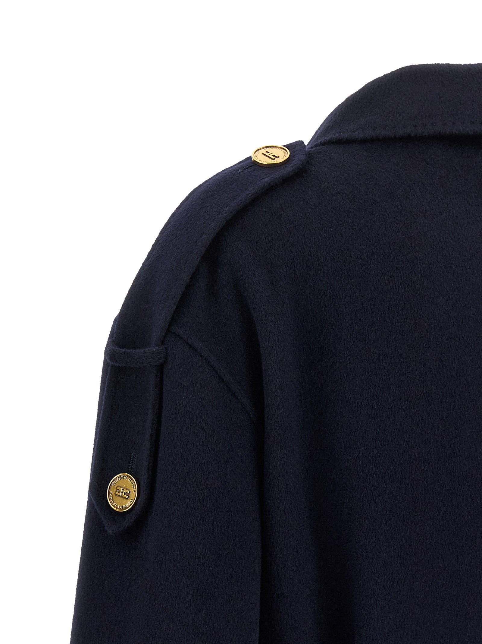 Elisabetta Franchi Double-Breasted Belted Coat